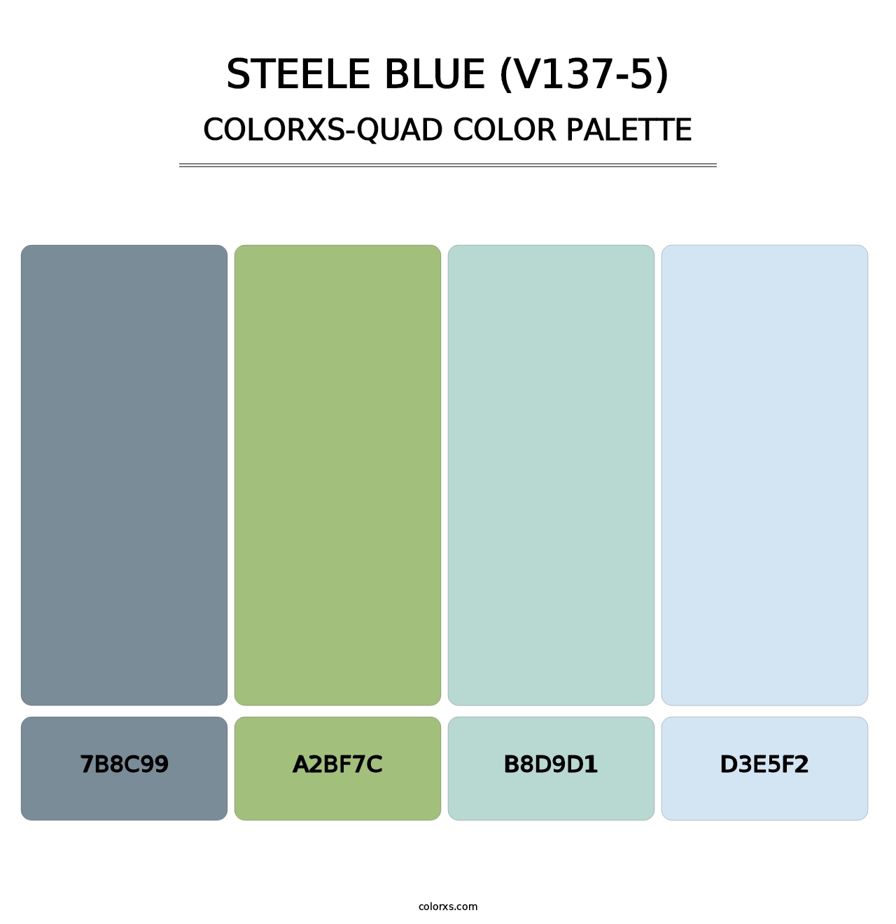 Steele Blue (V137-5) - Colorxs Quad Palette