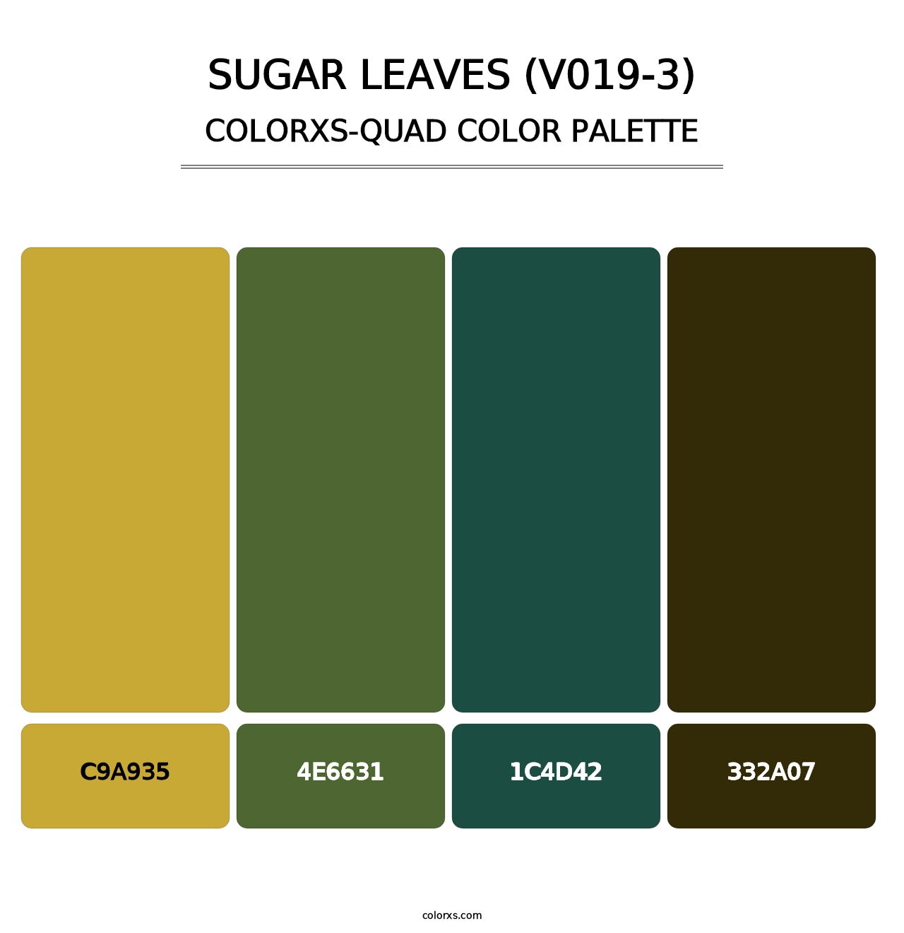 Sugar Leaves (V019-3) - Colorxs Quad Palette
