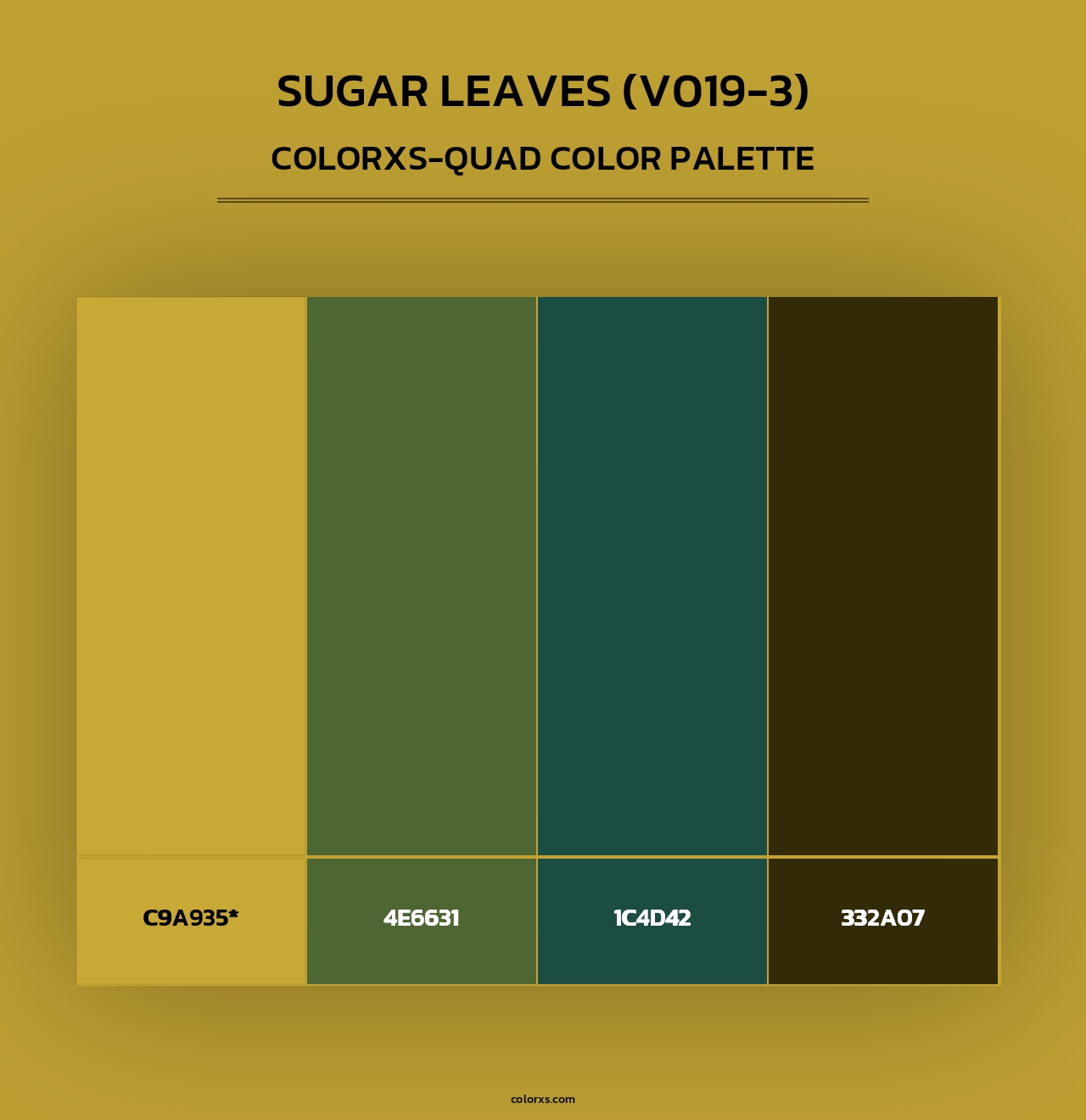 Sugar Leaves (V019-3) - Colorxs Quad Palette