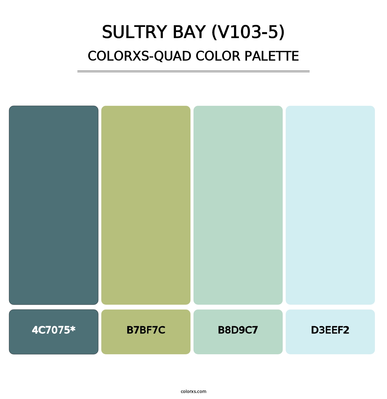 Sultry Bay (V103-5) - Colorxs Quad Palette