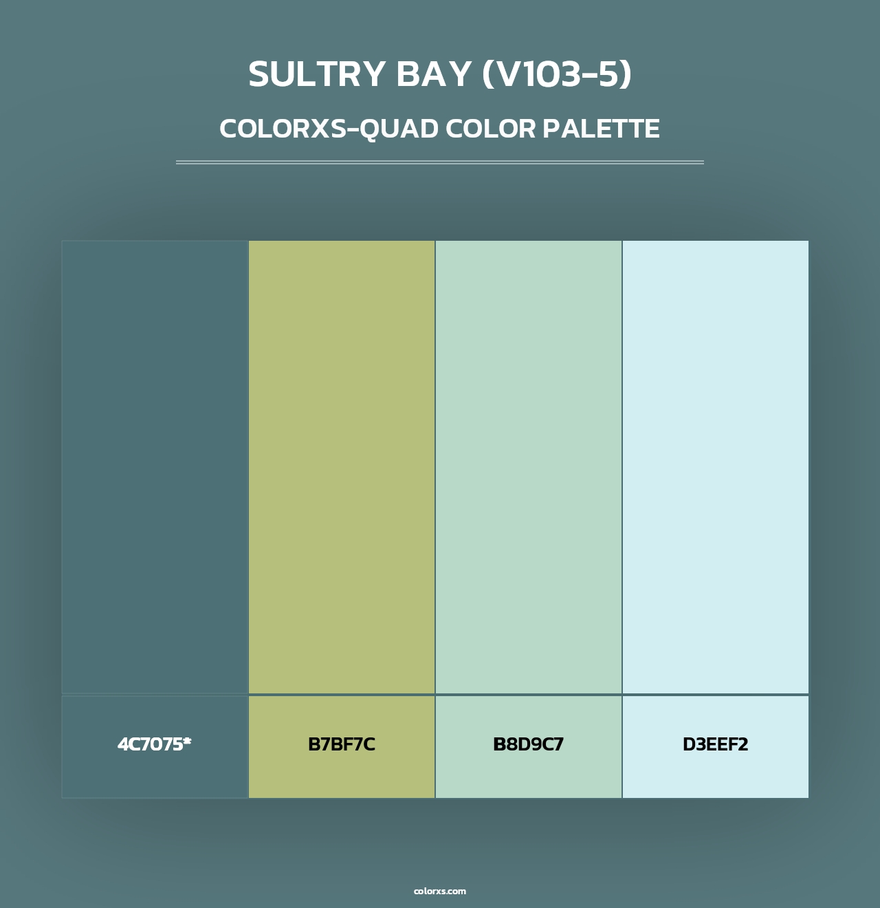 Sultry Bay (V103-5) - Colorxs Quad Palette