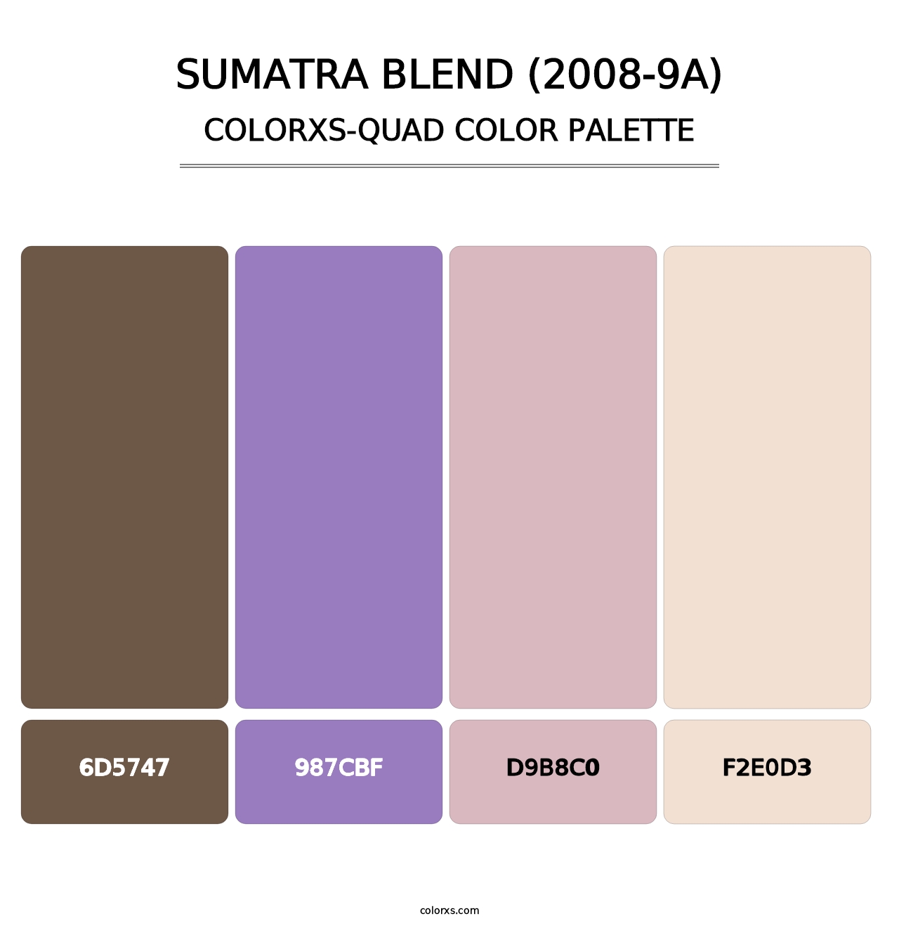 Sumatra Blend (2008-9A) - Colorxs Quad Palette