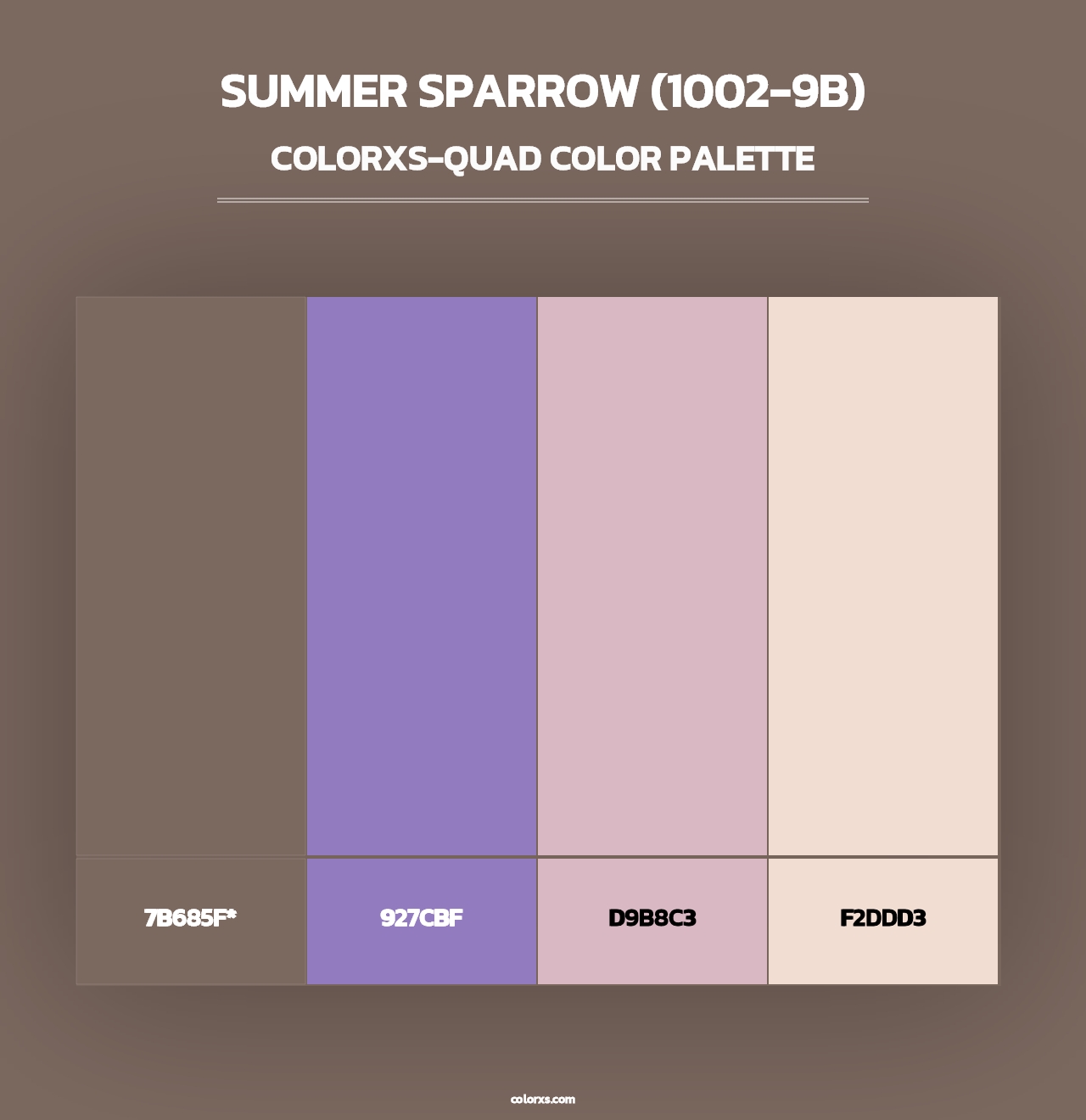 Summer Sparrow (1002-9B) - Colorxs Quad Palette