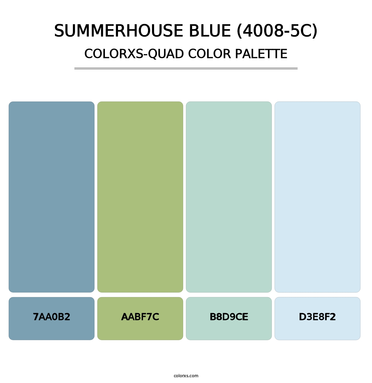 Summerhouse Blue (4008-5C) - Colorxs Quad Palette