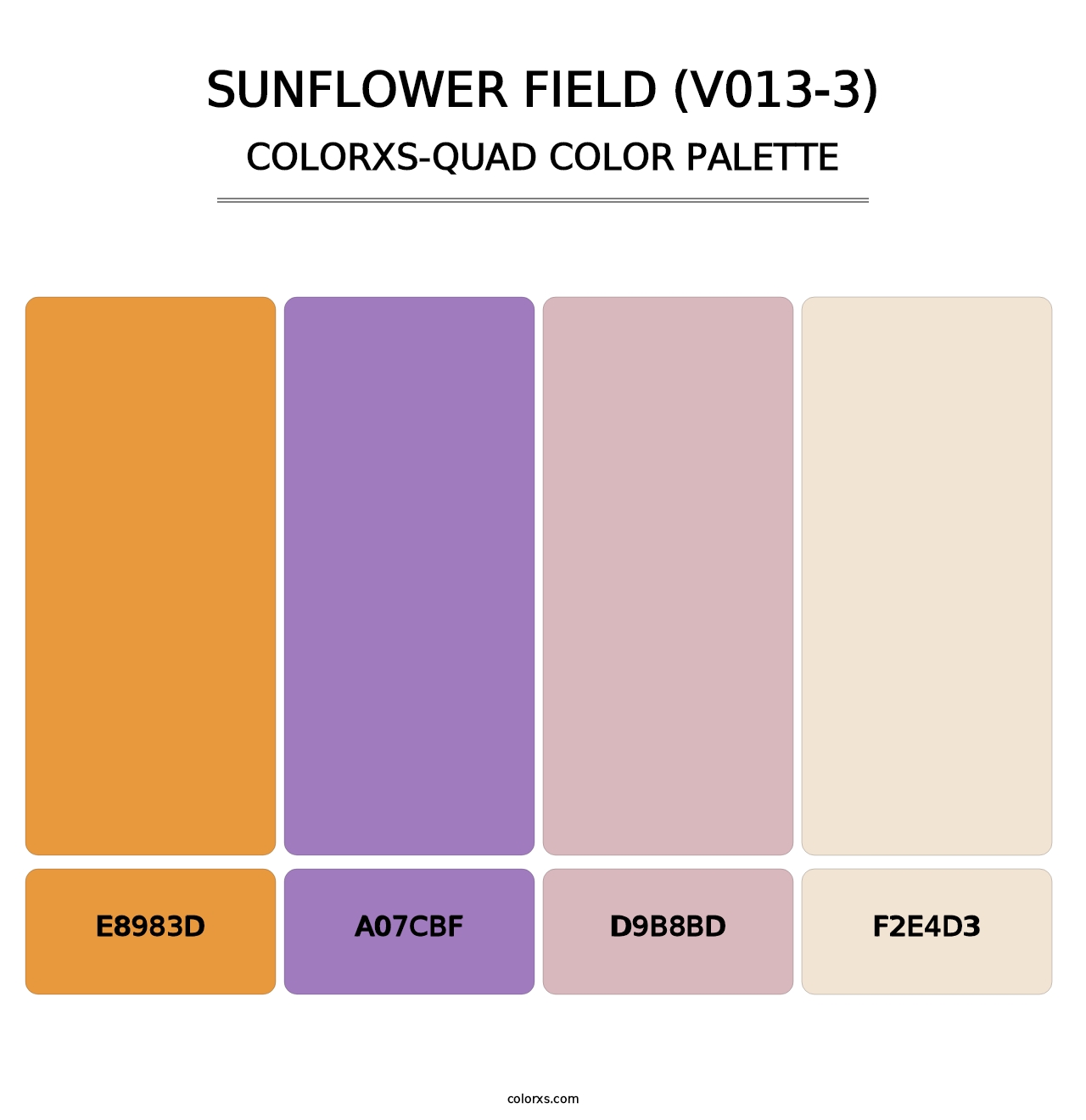 Sunflower Field (V013-3) - Colorxs Quad Palette