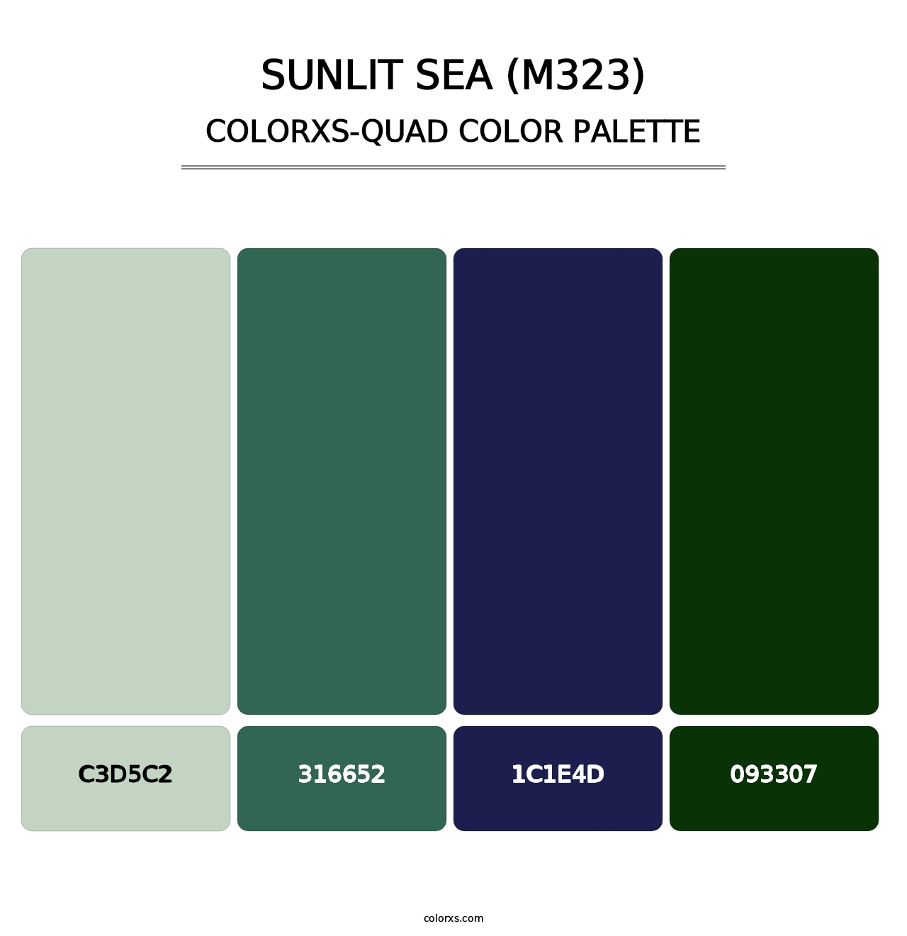 Sunlit Sea (M323) - Colorxs Quad Palette