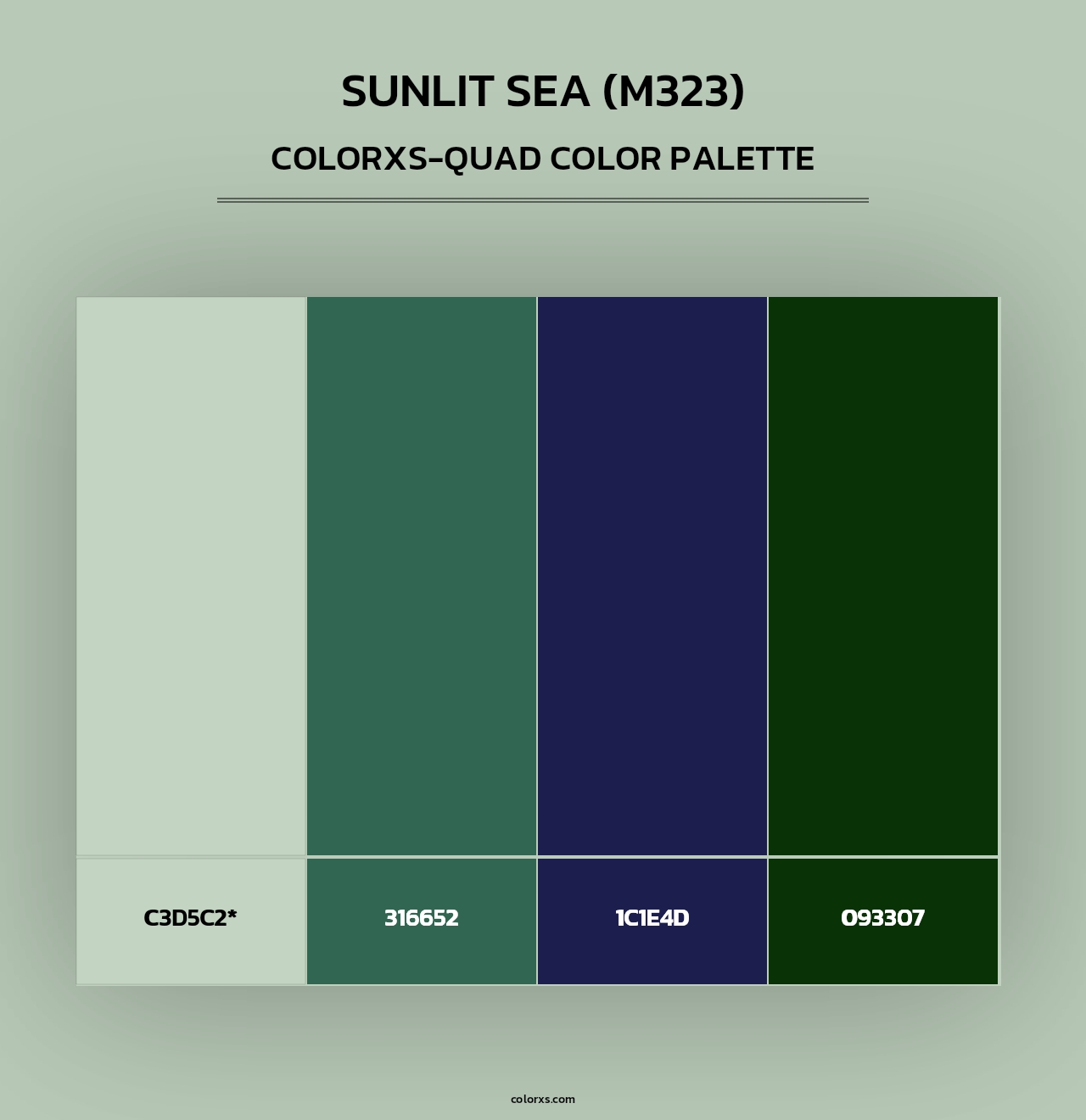 Sunlit Sea (M323) - Colorxs Quad Palette