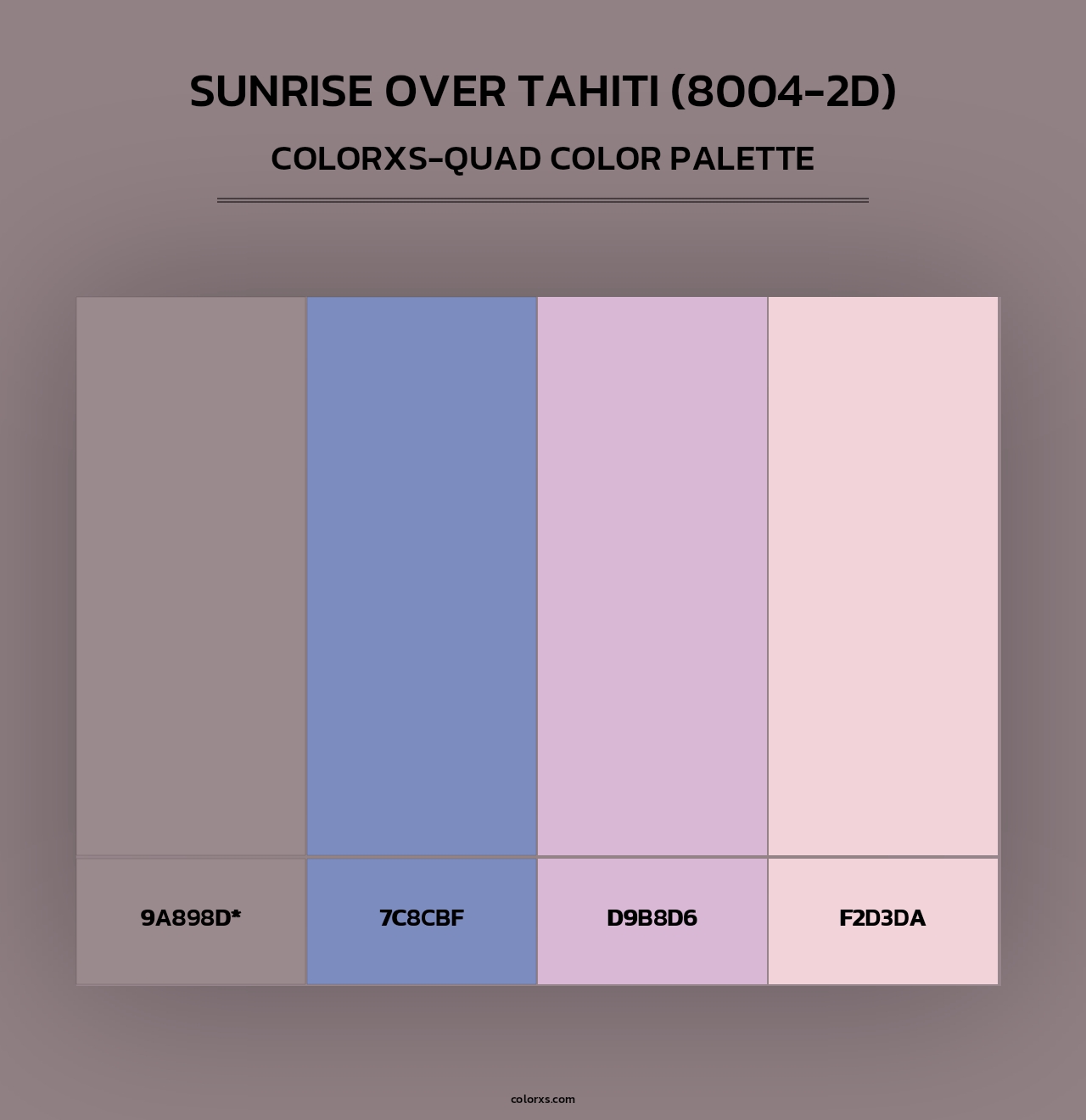 Sunrise Over Tahiti (8004-2D) - Colorxs Quad Palette