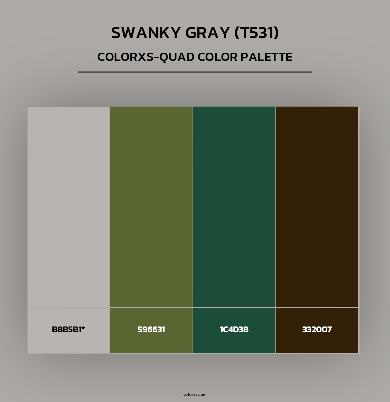 Swanky Gray (T531) - Colorxs Quad Palette