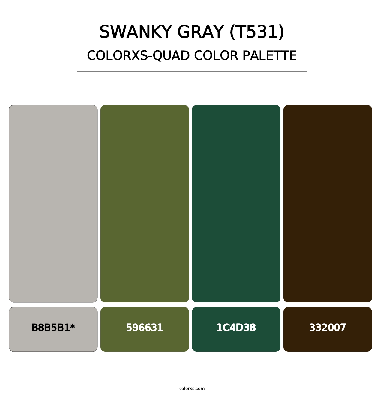 Swanky Gray (T531) - Colorxs Quad Palette