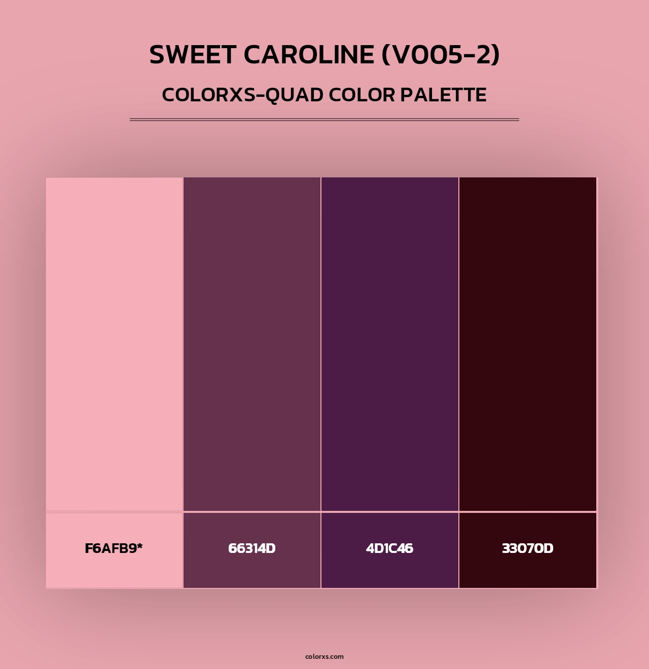 Sweet Caroline (V005-2) - Colorxs Quad Palette