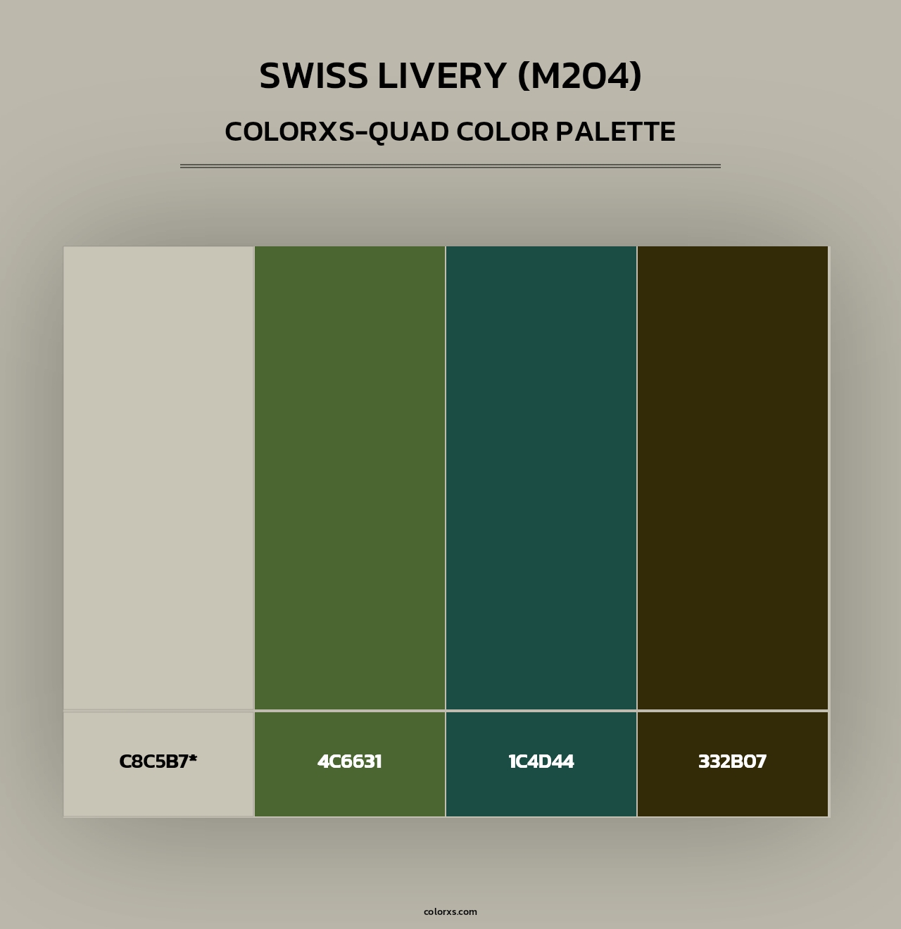 Swiss Livery (M204) - Colorxs Quad Palette