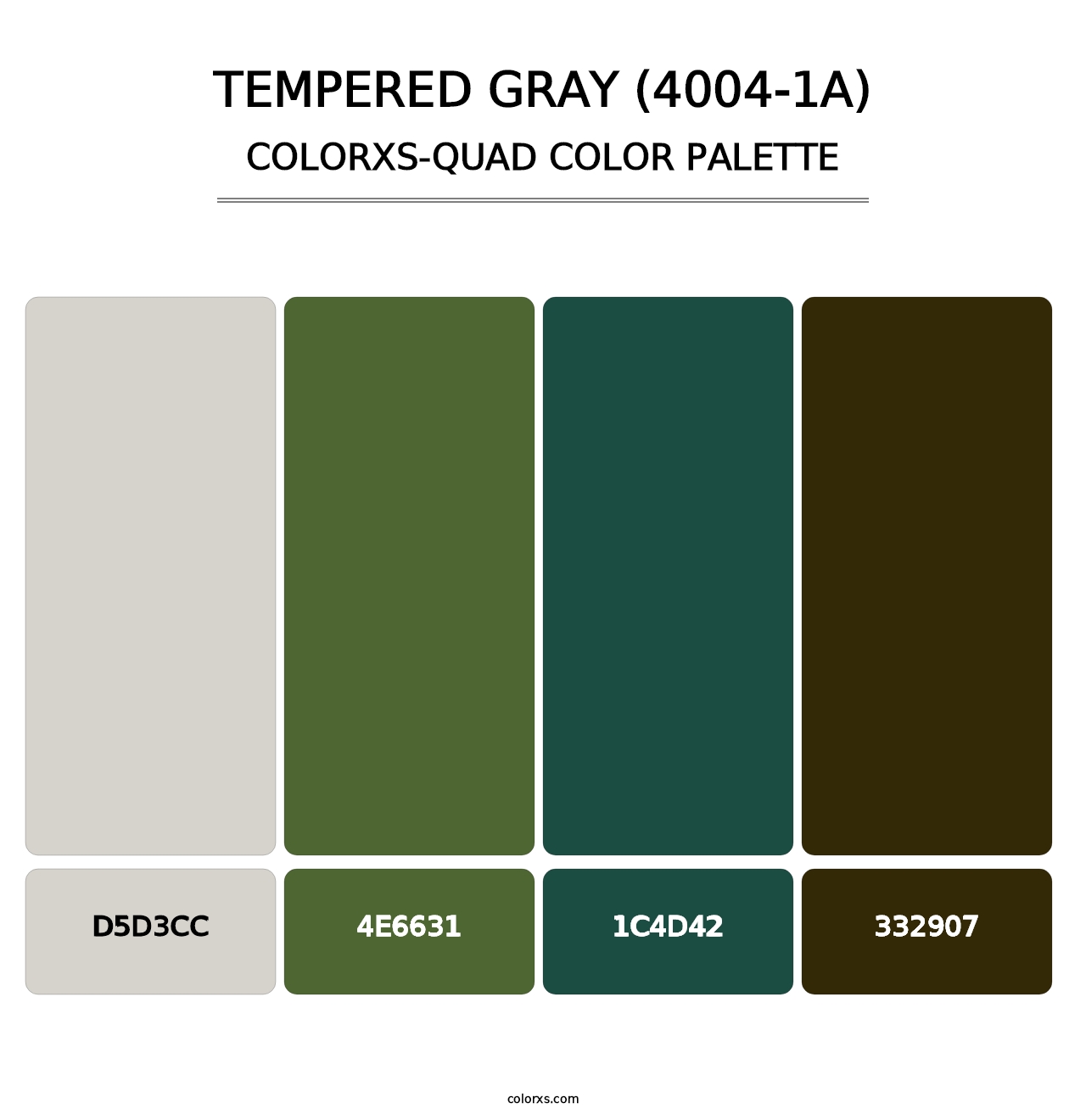 Tempered Gray (4004-1A) - Colorxs Quad Palette