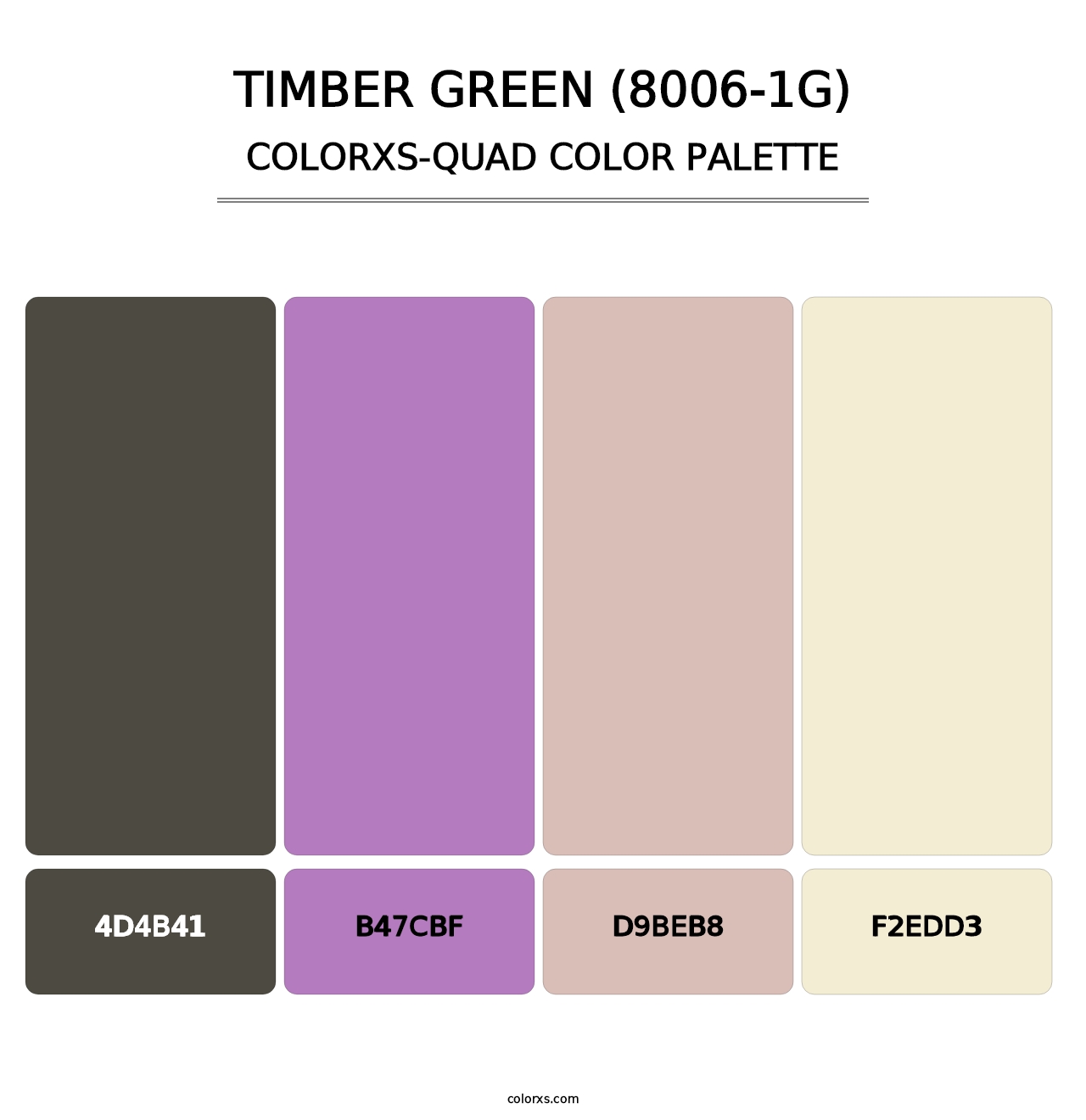 Timber Green (8006-1G) - Colorxs Quad Palette