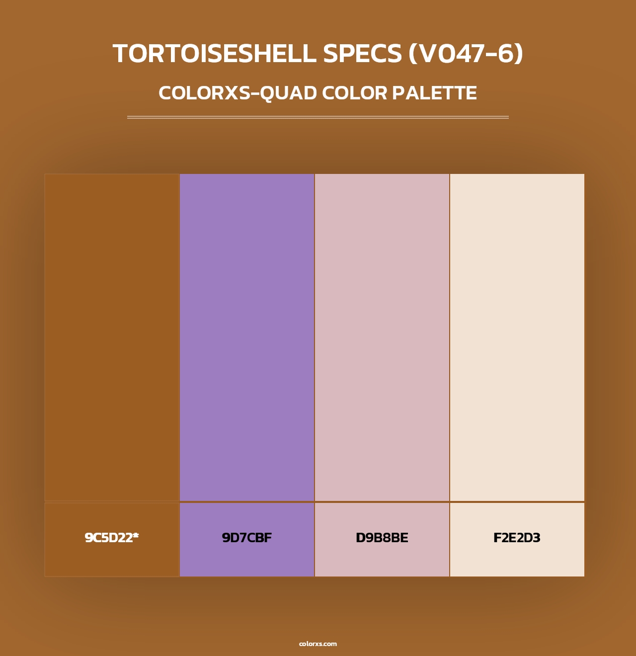 Tortoiseshell Specs (V047-6) - Colorxs Quad Palette