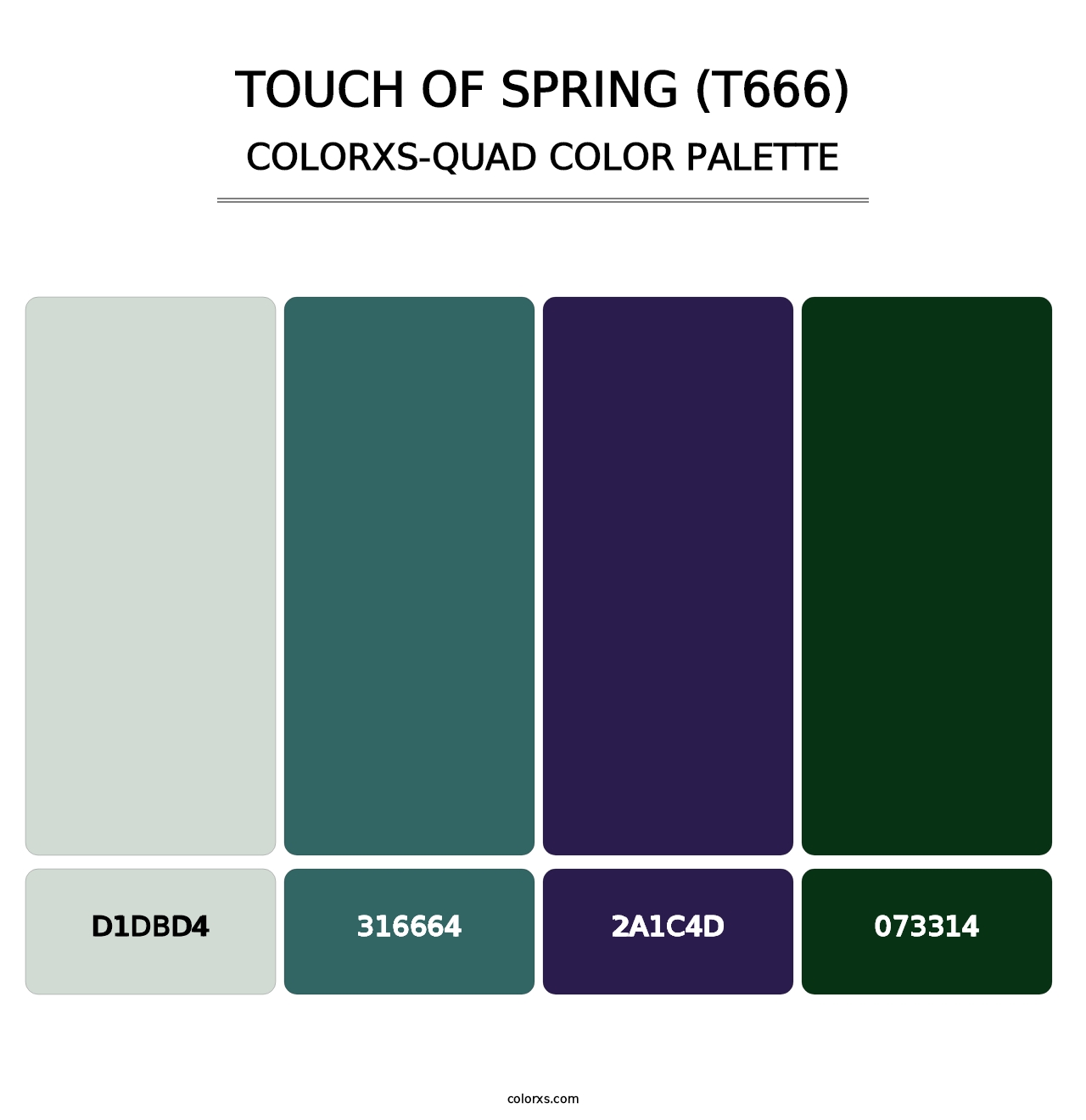 Touch of Spring (T666) - Colorxs Quad Palette