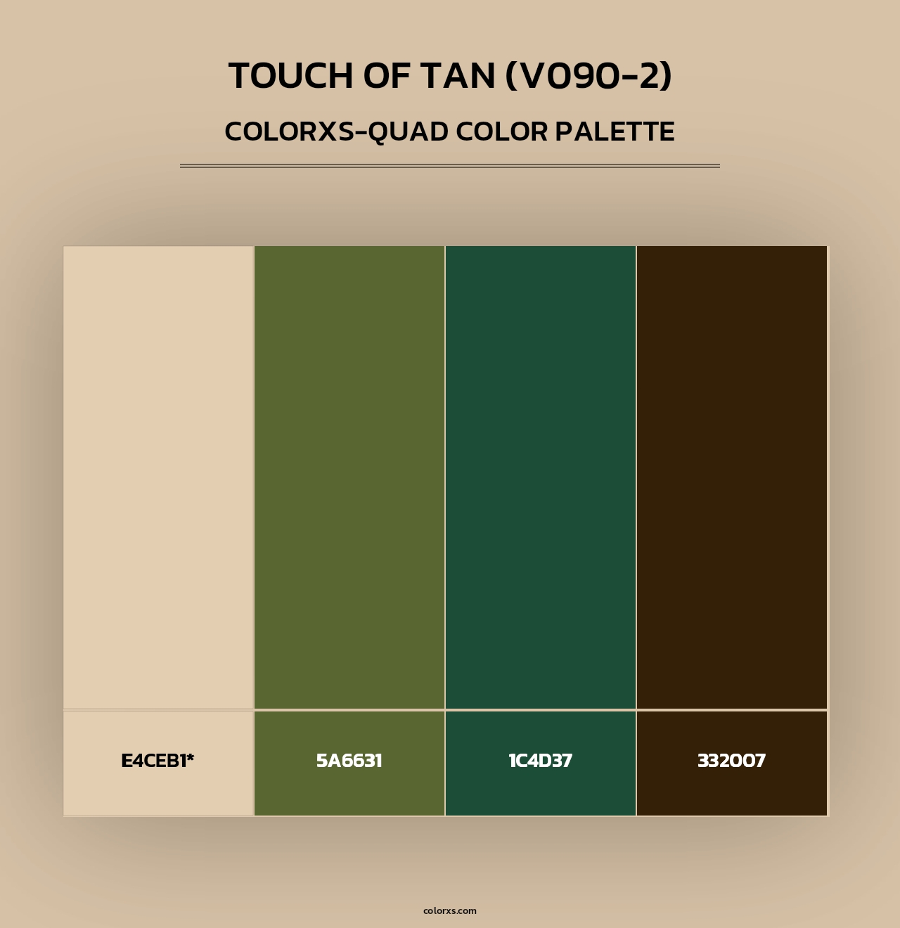 Touch of Tan (V090-2) - Colorxs Quad Palette