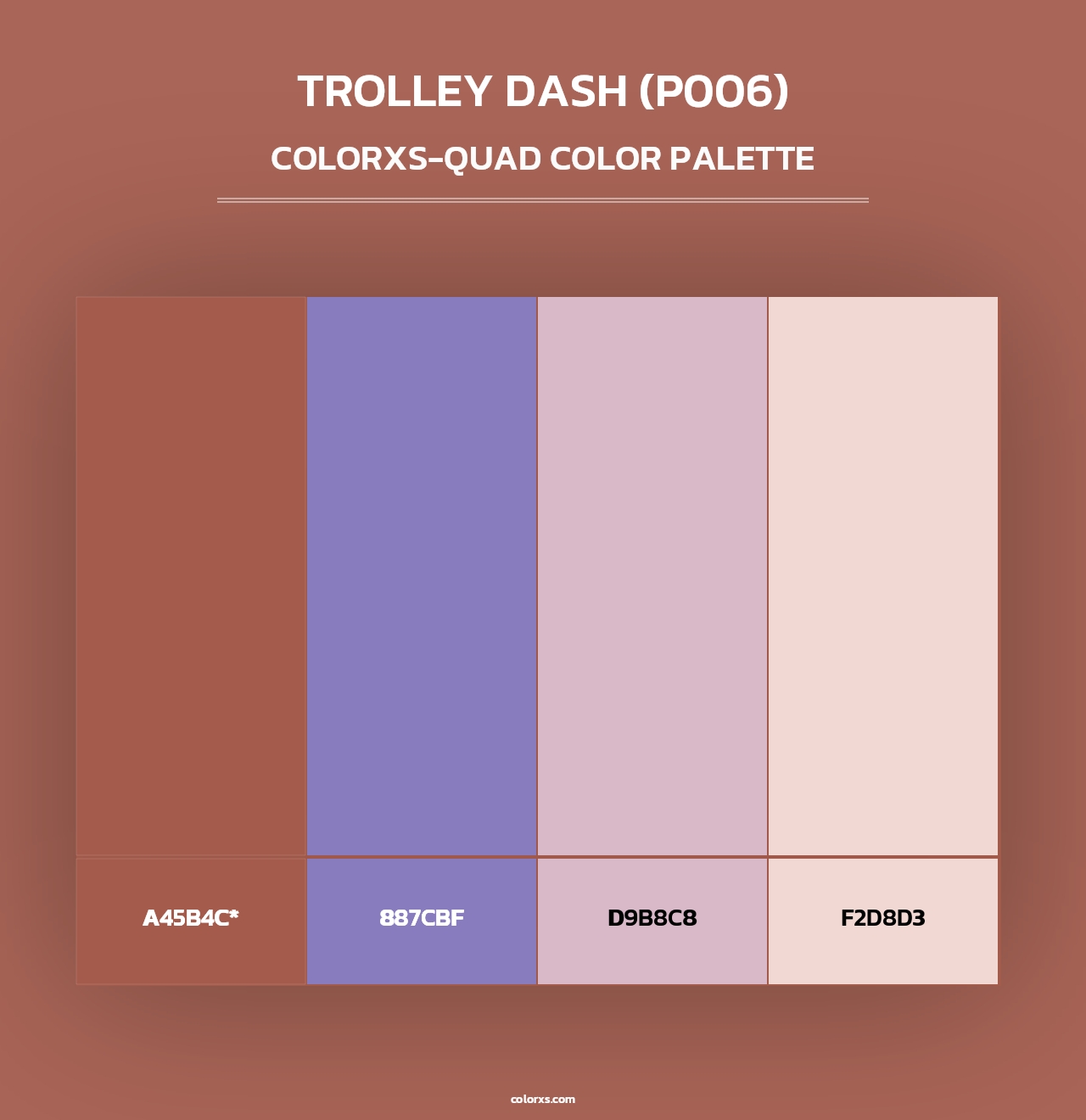 Trolley Dash (P006) - Colorxs Quad Palette