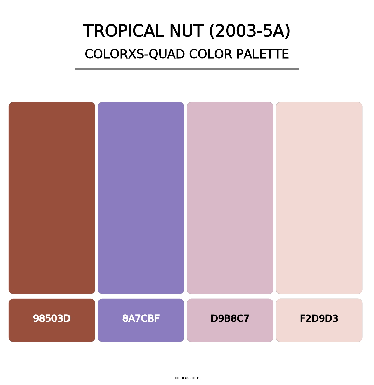 Tropical Nut (2003-5A) - Colorxs Quad Palette
