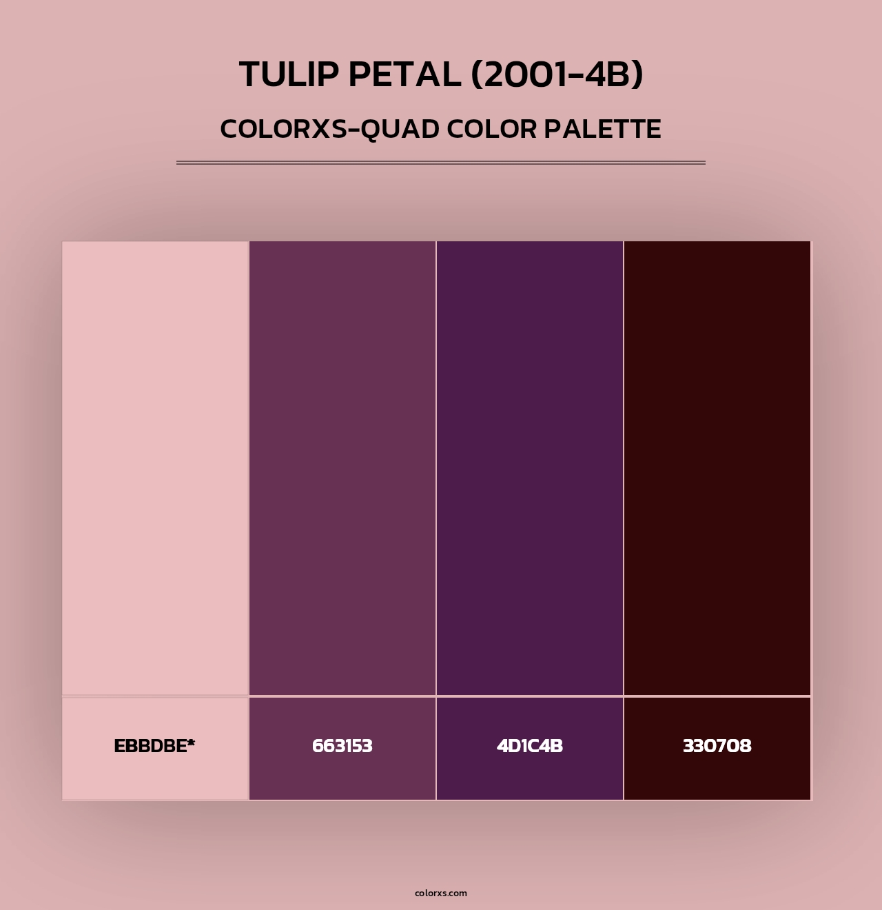 Tulip Petal (2001-4B) - Colorxs Quad Palette