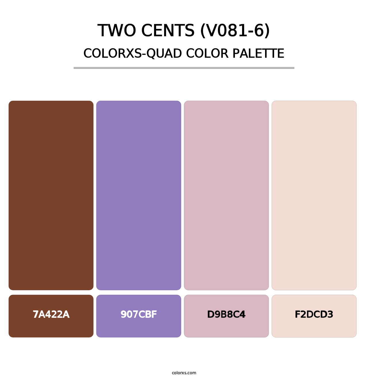Two Cents (V081-6) - Colorxs Quad Palette