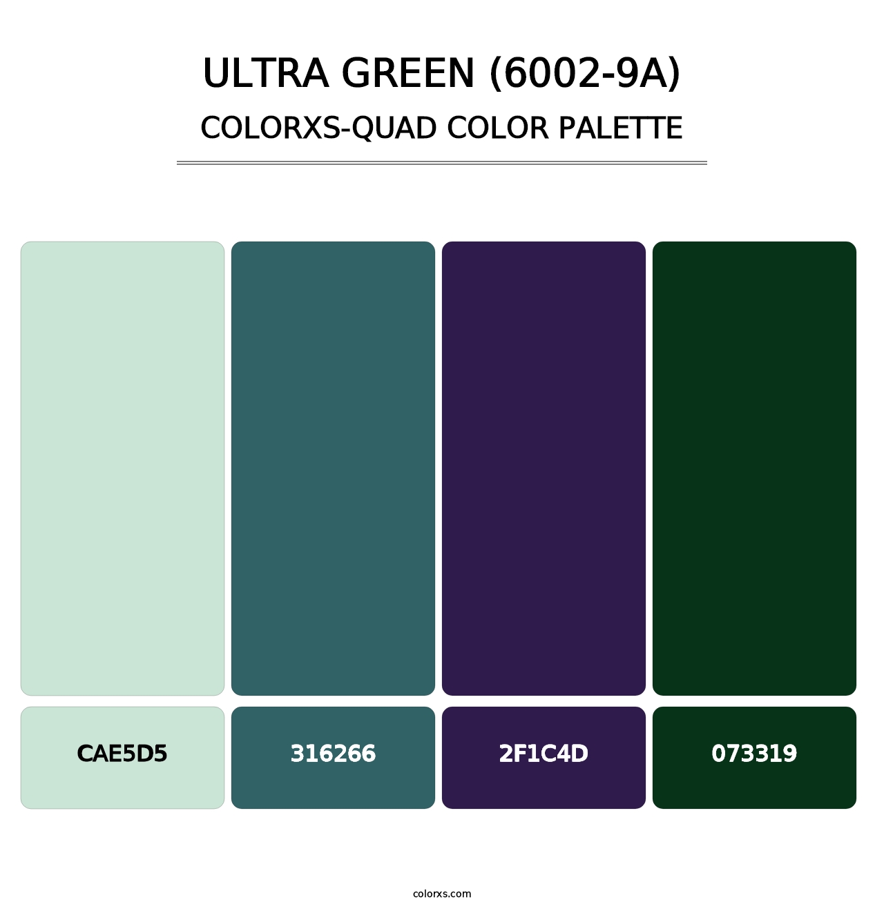 Ultra Green (6002-9A) - Colorxs Quad Palette