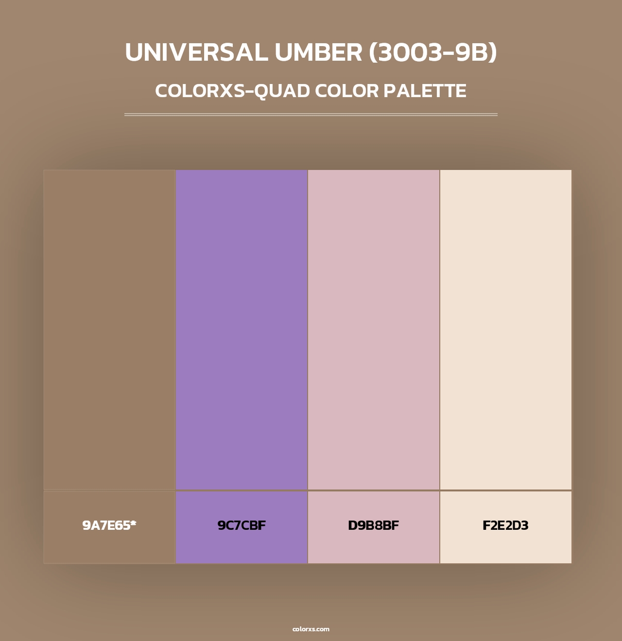 Universal Umber (3003-9B) - Colorxs Quad Palette