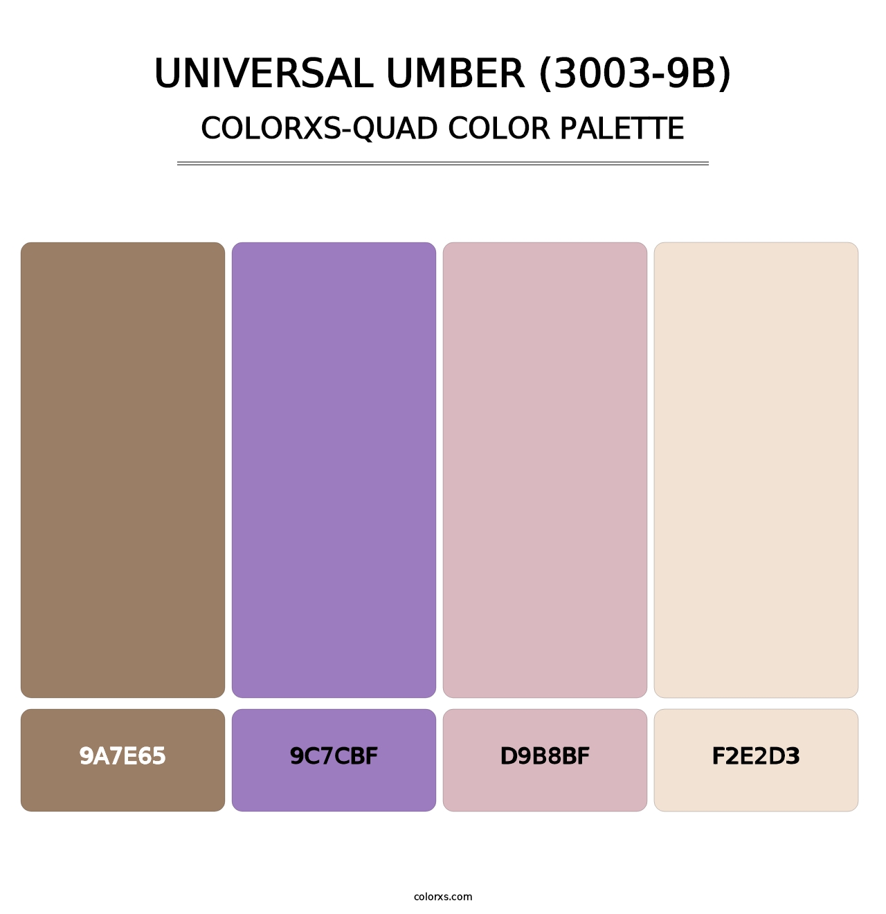 Universal Umber (3003-9B) - Colorxs Quad Palette