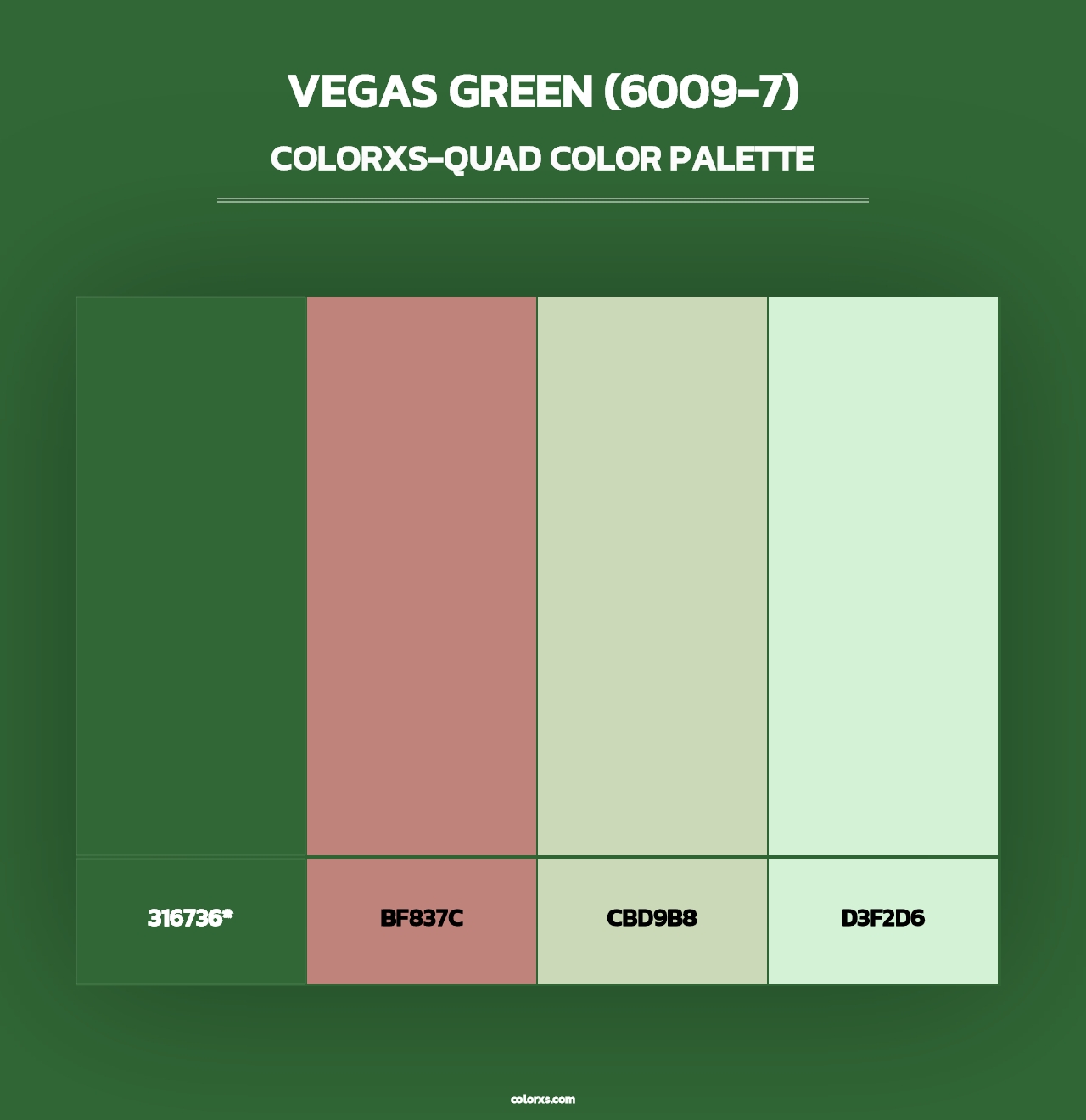 Vegas Green (6009-7) - Colorxs Quad Palette