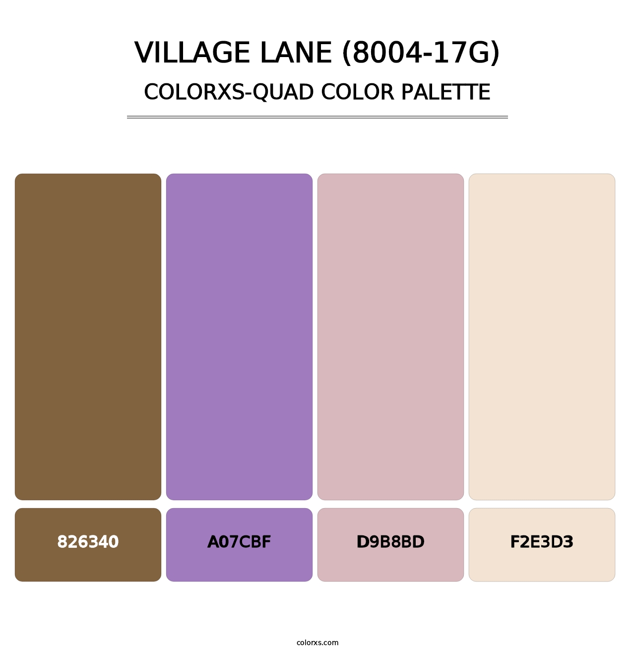Village Lane (8004-17G) - Colorxs Quad Palette