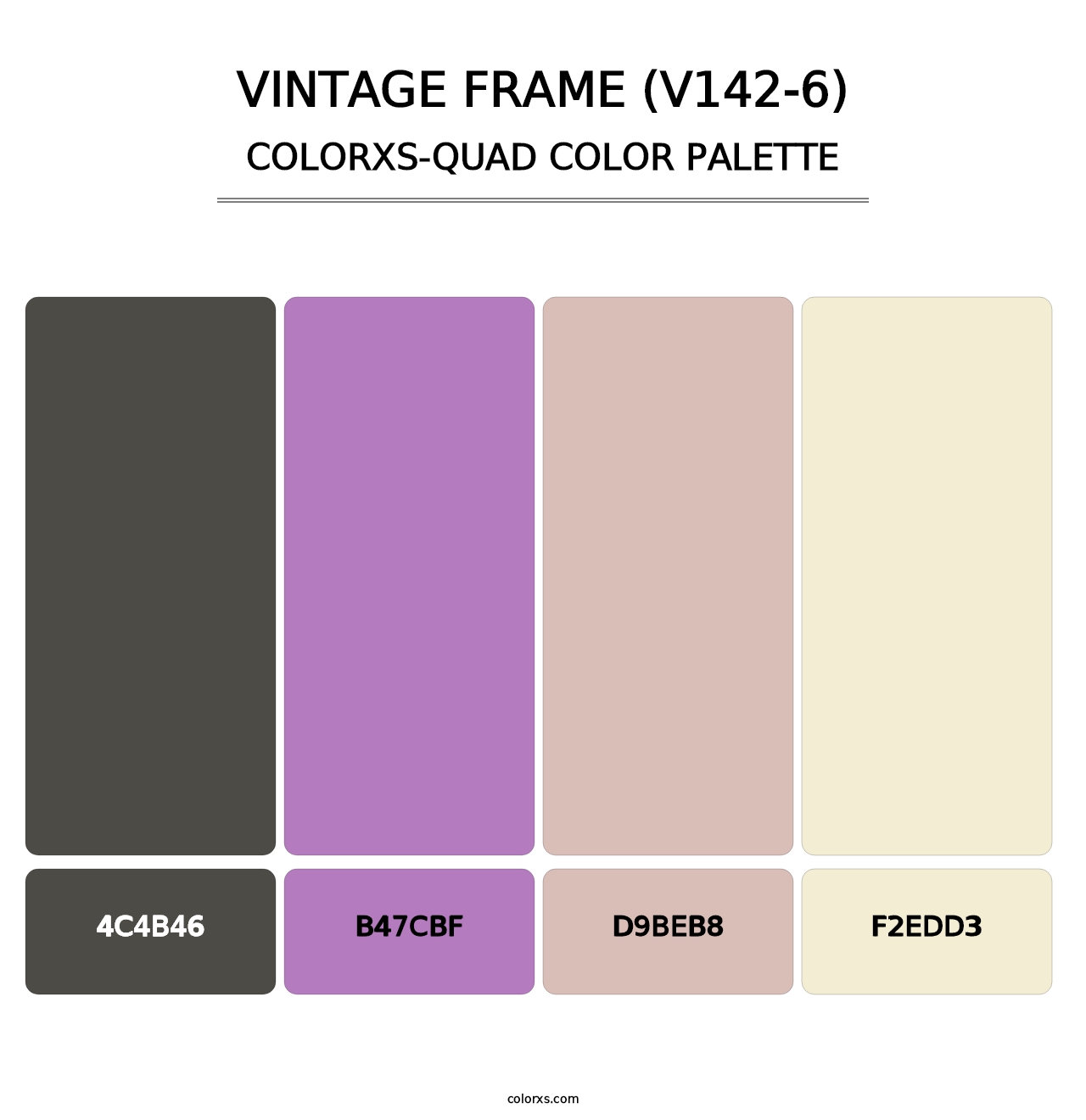 Vintage Frame (V142-6) - Colorxs Quad Palette