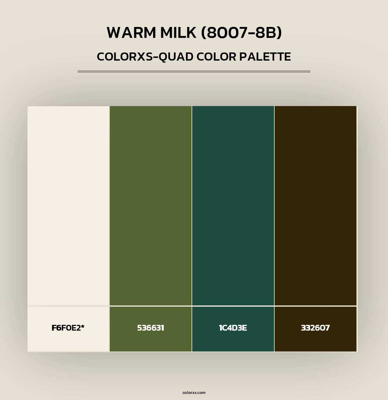 Warm Milk (8007-8B) - Colorxs Quad Palette