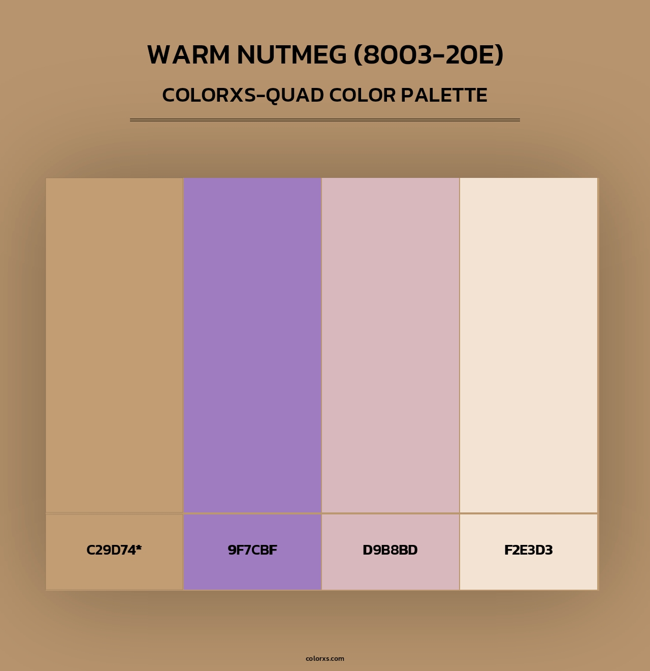 Warm Nutmeg (8003-20E) - Colorxs Quad Palette