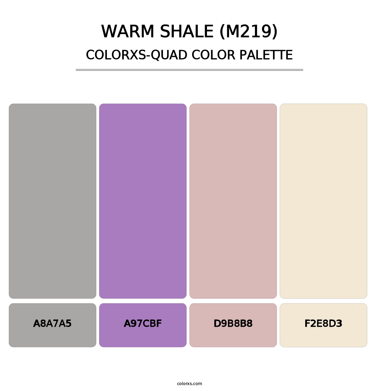 Warm Shale (M219) - Colorxs Quad Palette