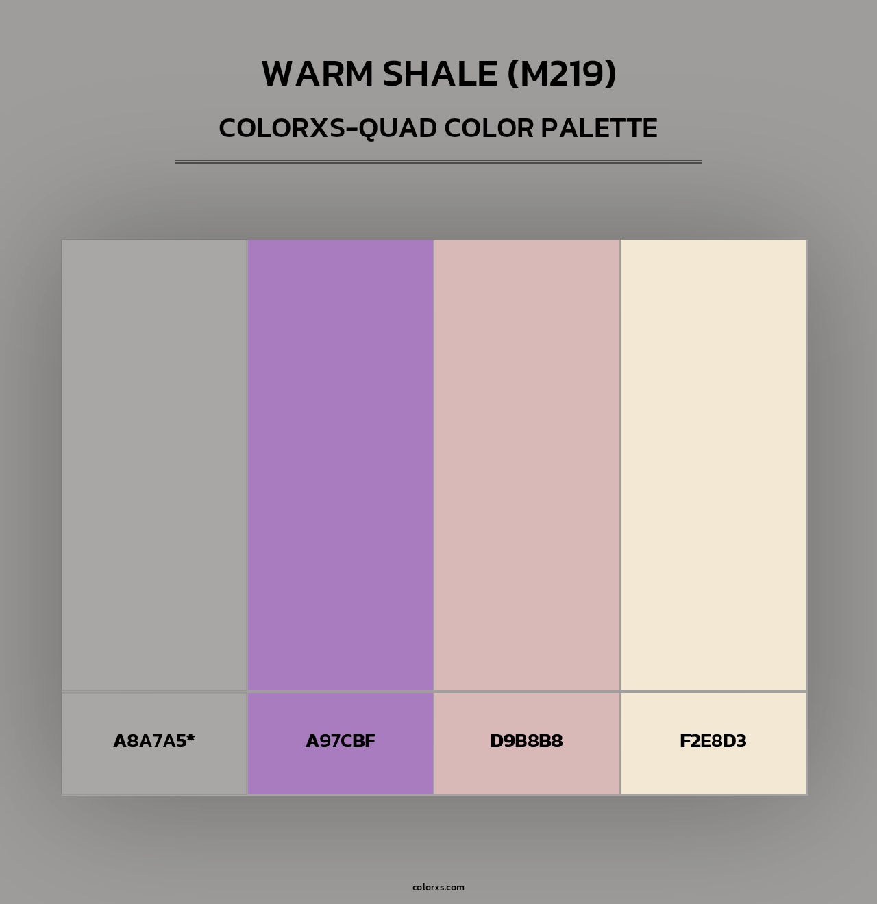 Warm Shale (M219) - Colorxs Quad Palette