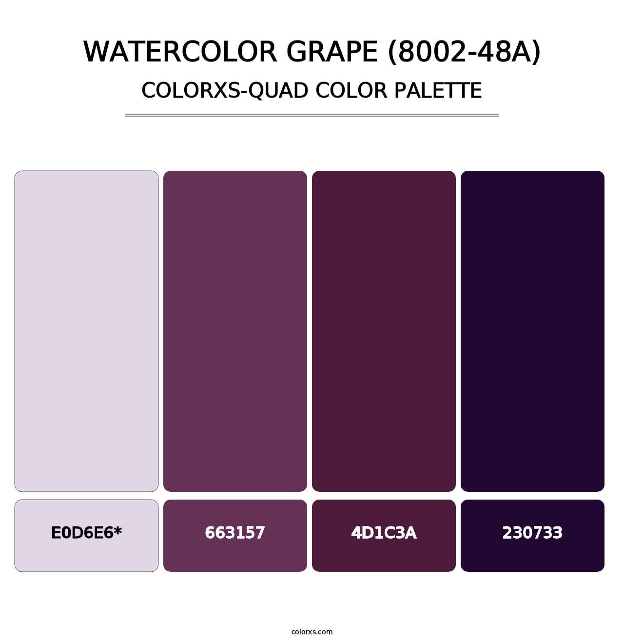 Watercolor Grape (8002-48A) - Colorxs Quad Palette