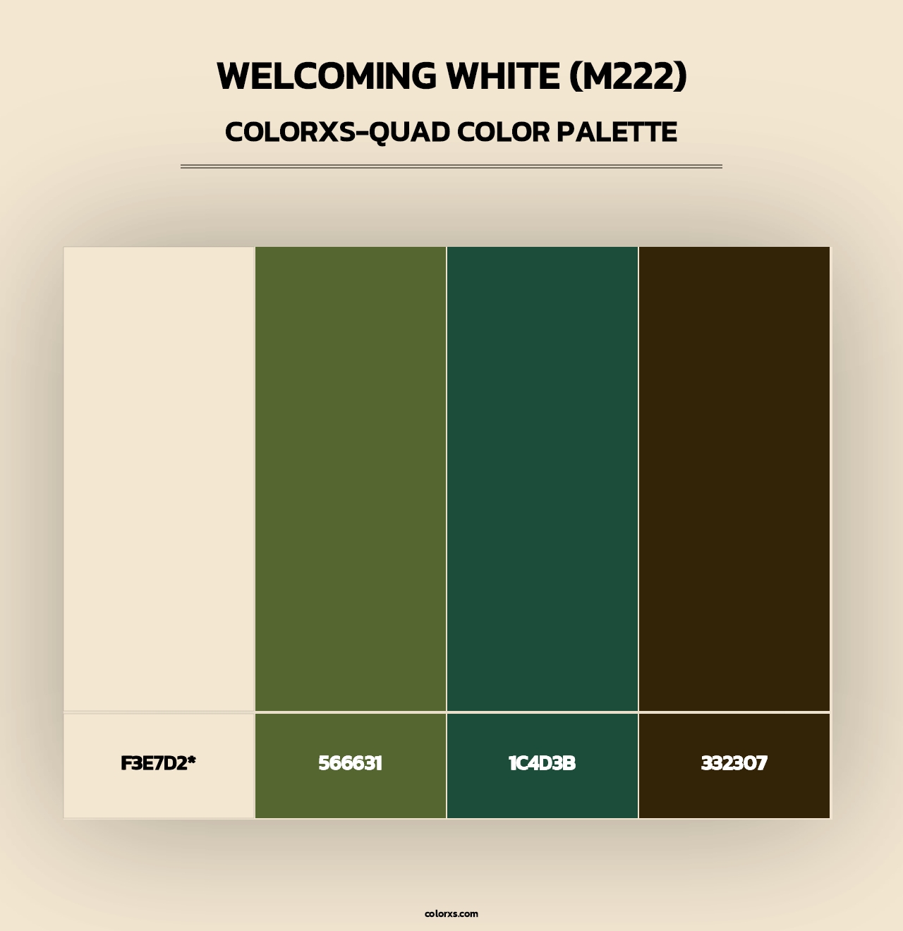 Welcoming White (M222) - Colorxs Quad Palette