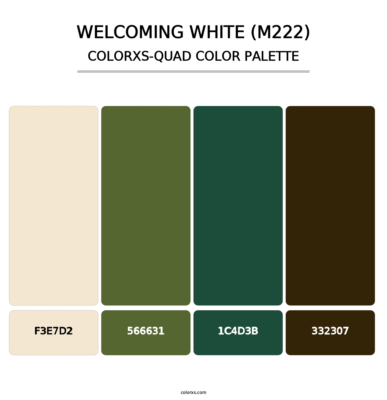 Welcoming White (M222) - Colorxs Quad Palette