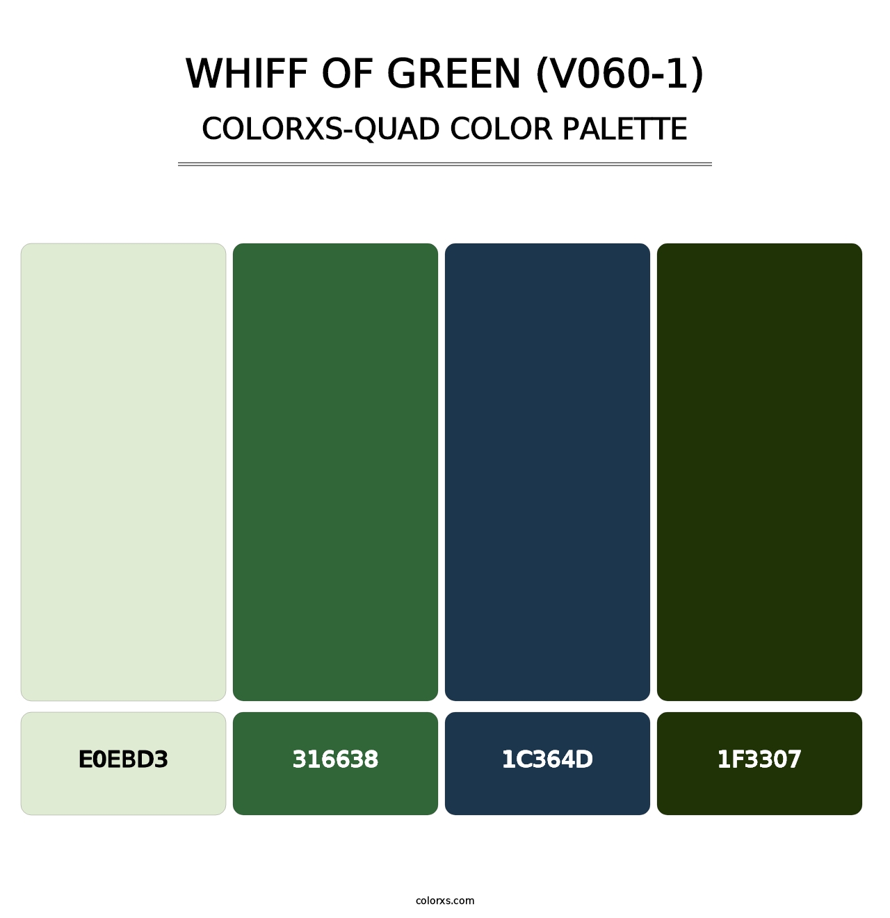 Whiff of Green (V060-1) - Colorxs Quad Palette