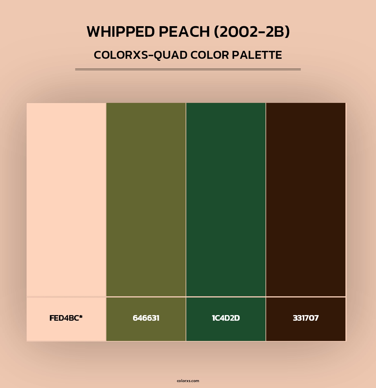 Whipped Peach (2002-2B) - Colorxs Quad Palette