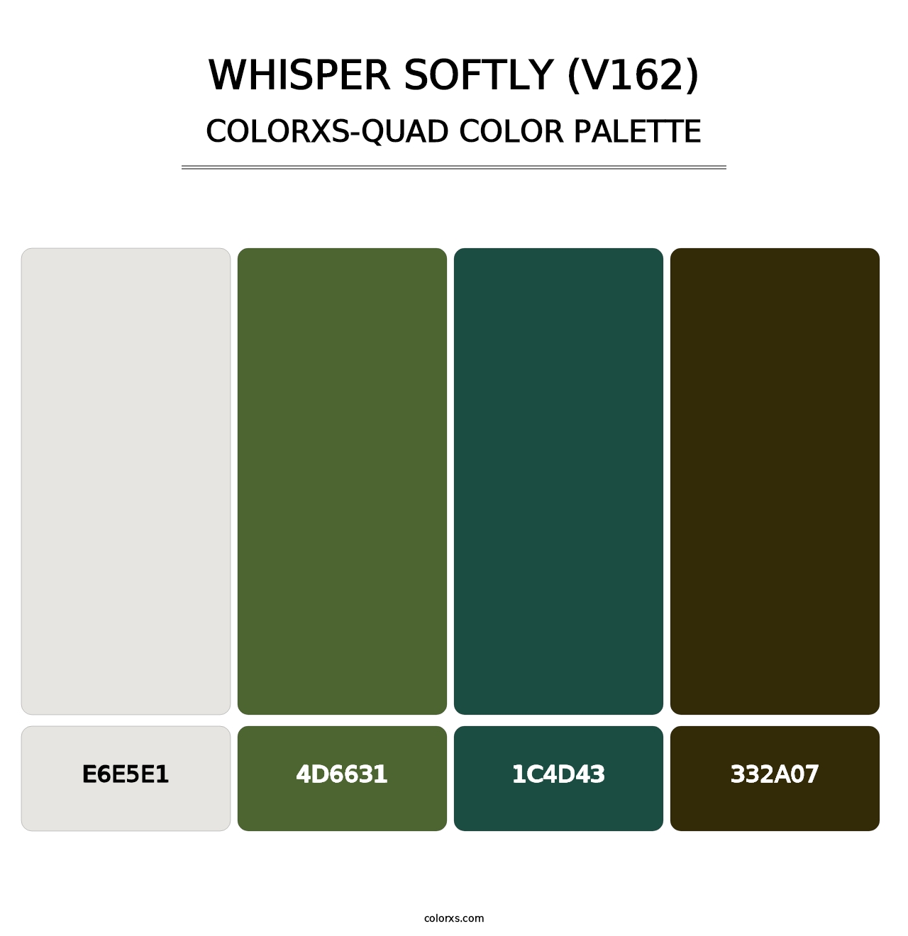 Whisper Softly (V162) - Colorxs Quad Palette