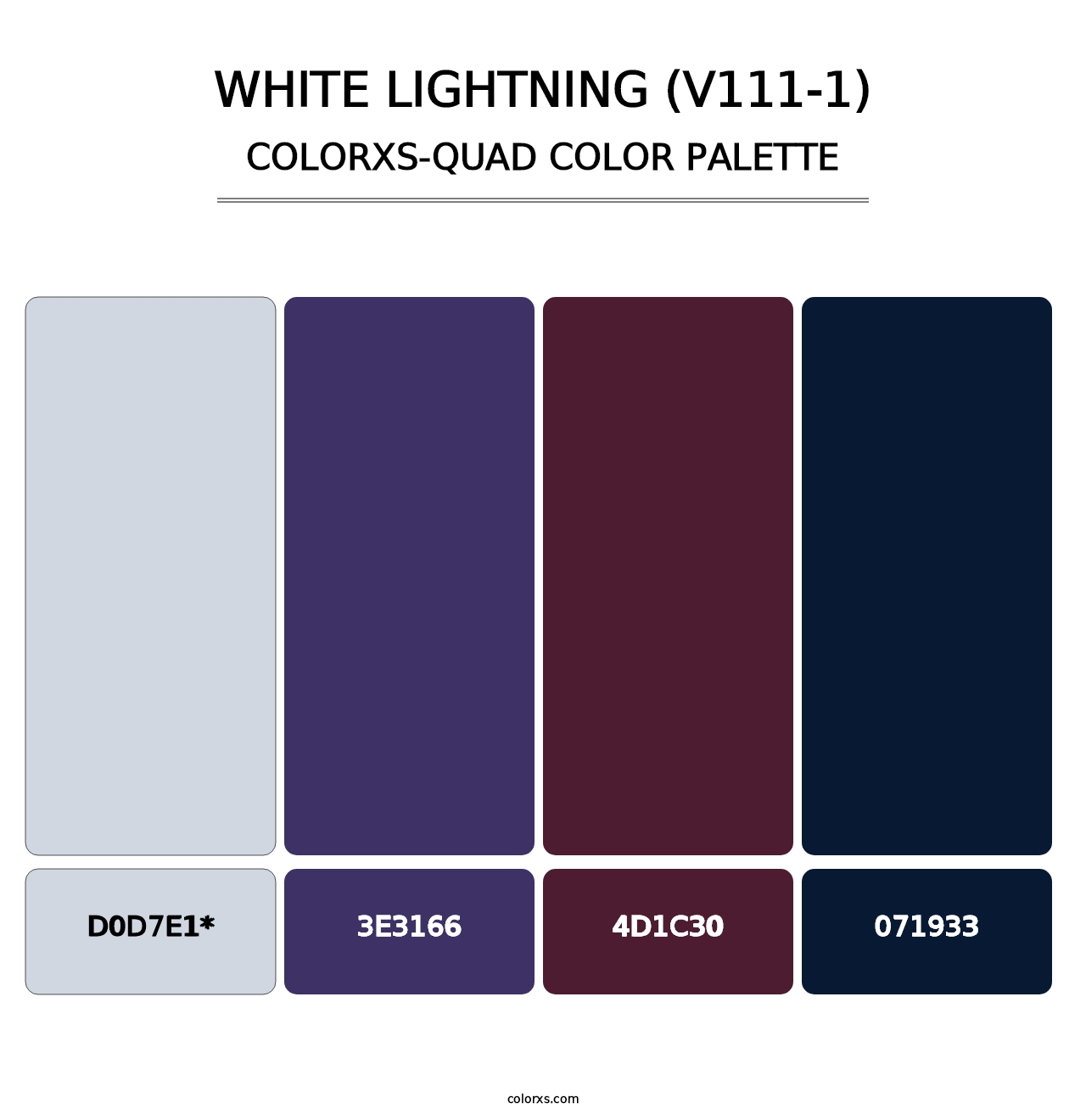 White Lightning (V111-1) - Colorxs Quad Palette