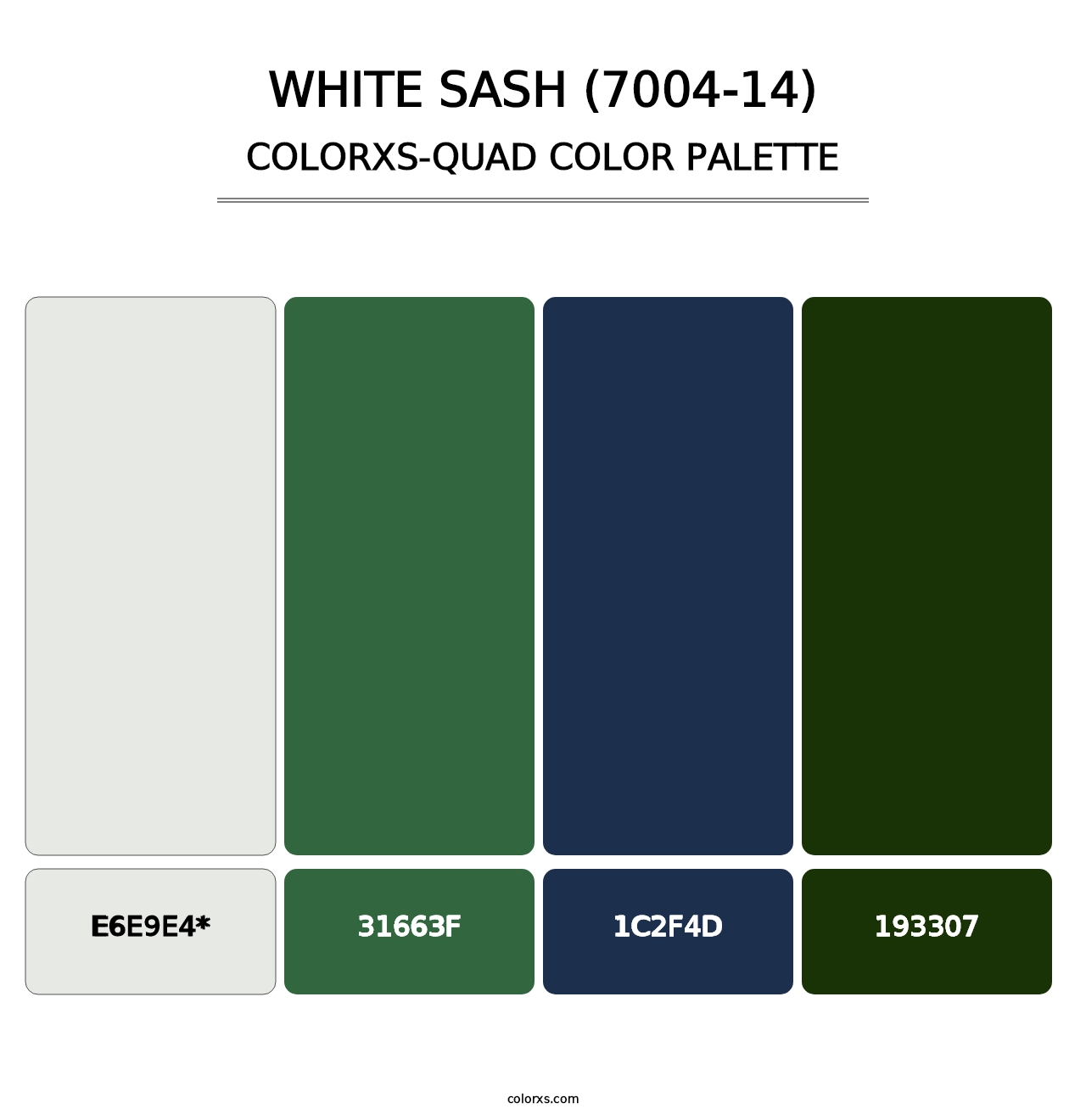 White Sash (7004-14) - Colorxs Quad Palette