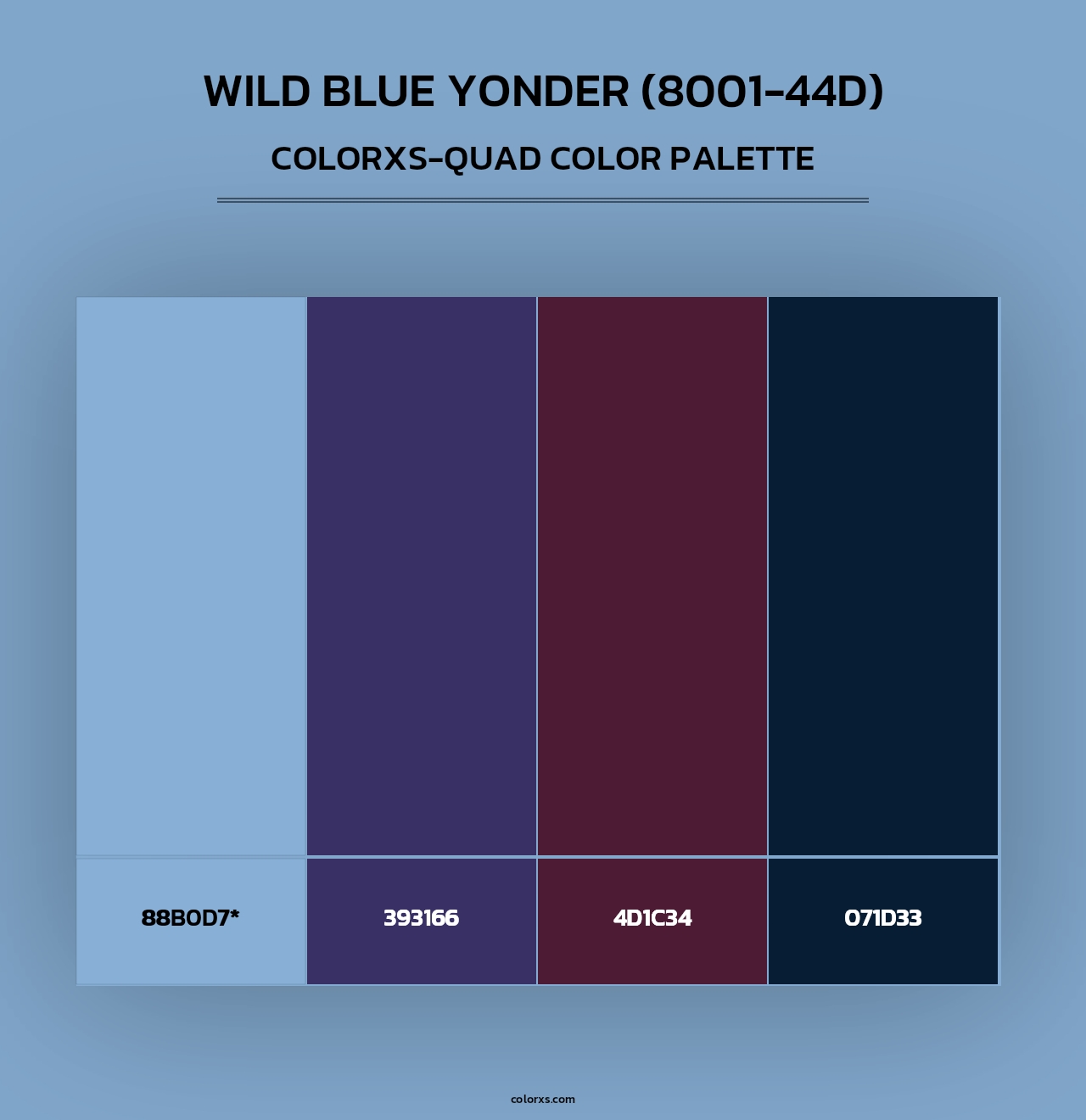 Wild Blue Yonder (8001-44D) - Colorxs Quad Palette