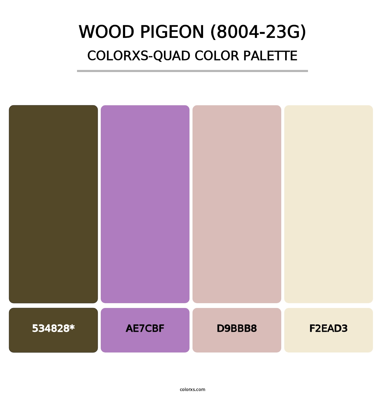 Wood Pigeon (8004-23G) - Colorxs Quad Palette