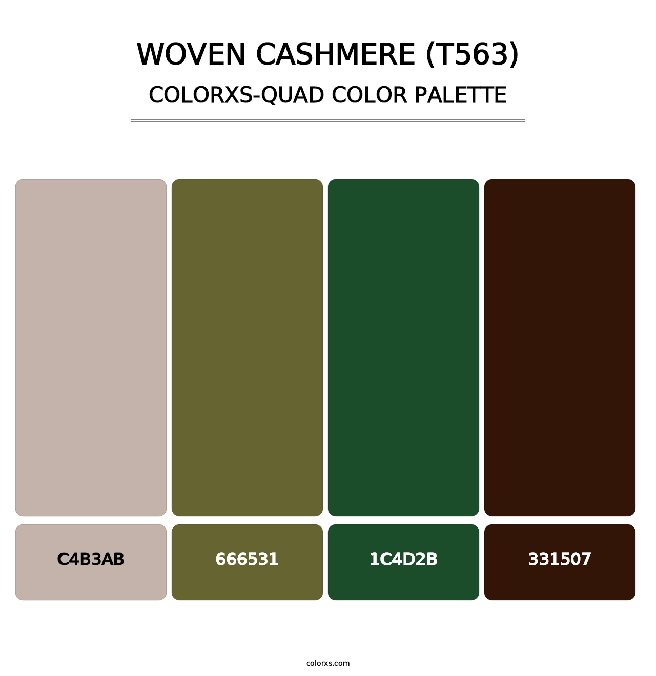 Woven Cashmere (T563) - Colorxs Quad Palette