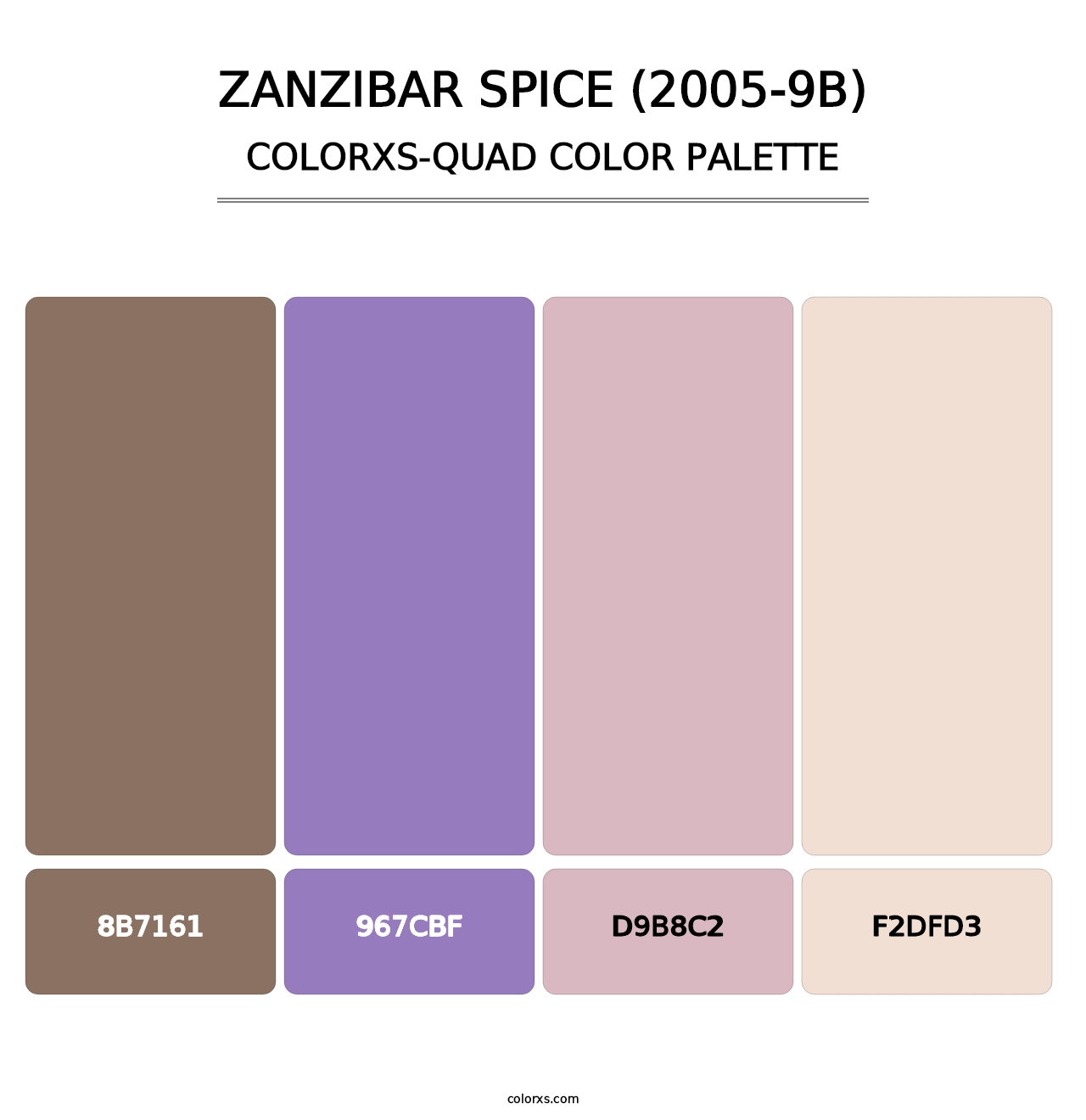 Zanzibar Spice (2005-9B) - Colorxs Quad Palette