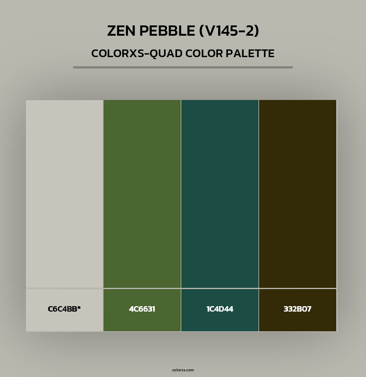 Zen Pebble (V145-2) - Colorxs Quad Palette