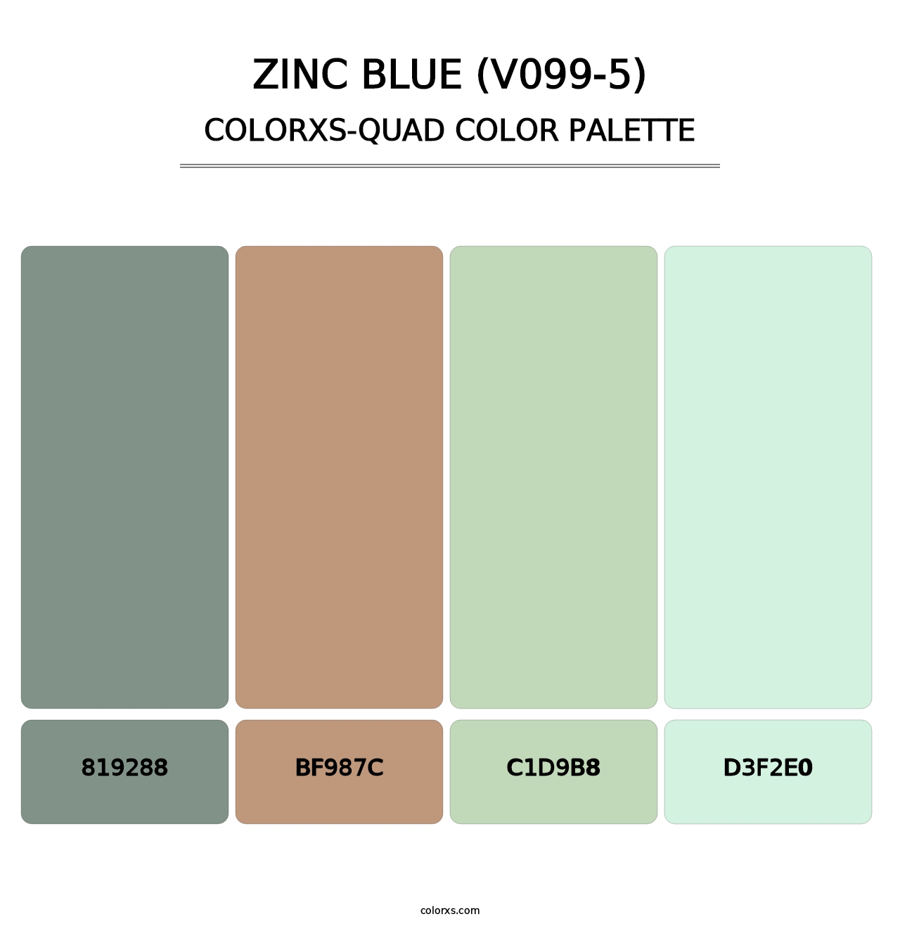 Zinc Blue (V099-5) - Colorxs Quad Palette