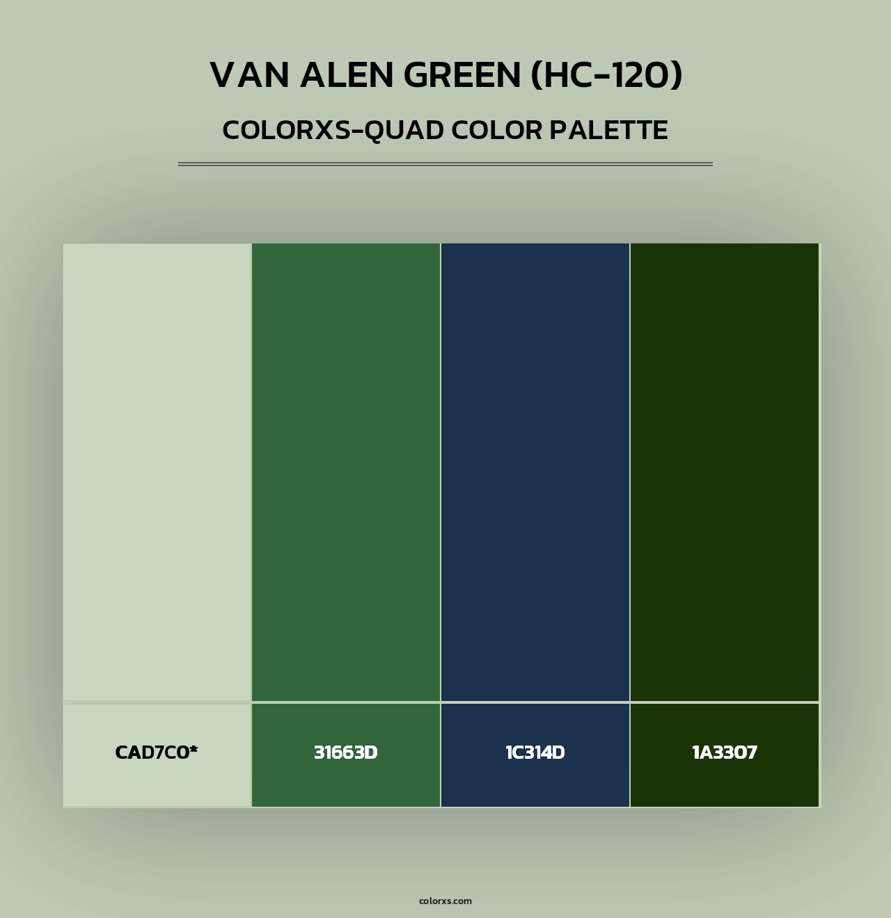 Van Alen Green (HC-120) - Colorxs Quad Palette